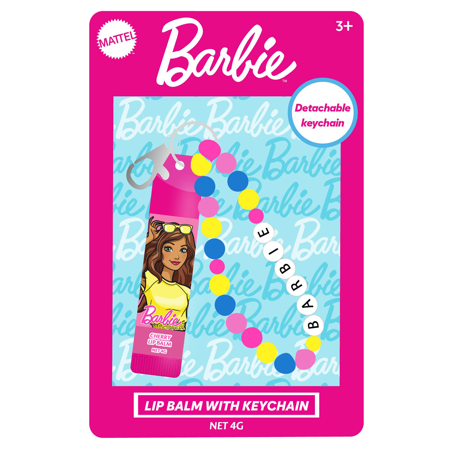 Barbie Lip Balm With Keycharm 1 each