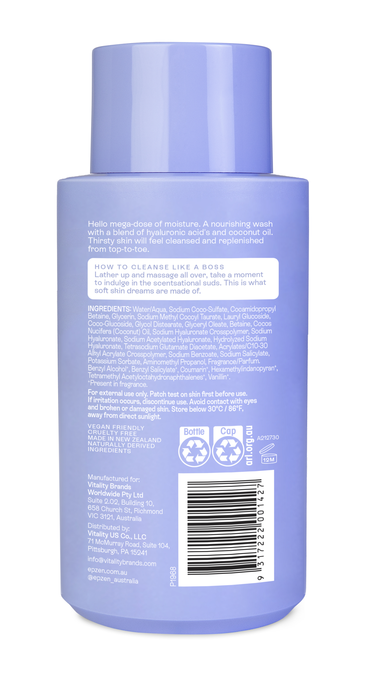 EpZen Triple Moisture Body Wash 400ml - Image 2