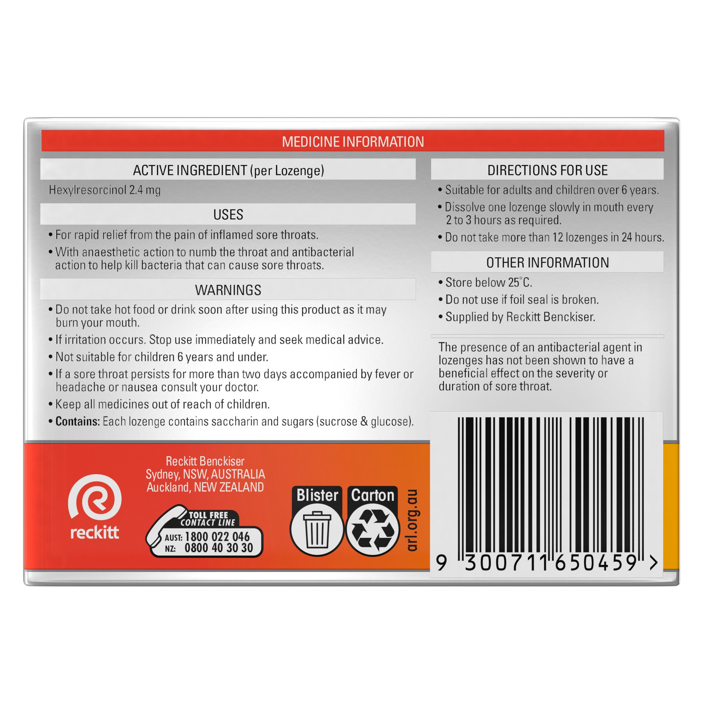 Strepsils Extra Honey & Lemon Throat 36 lozenges - Image 2