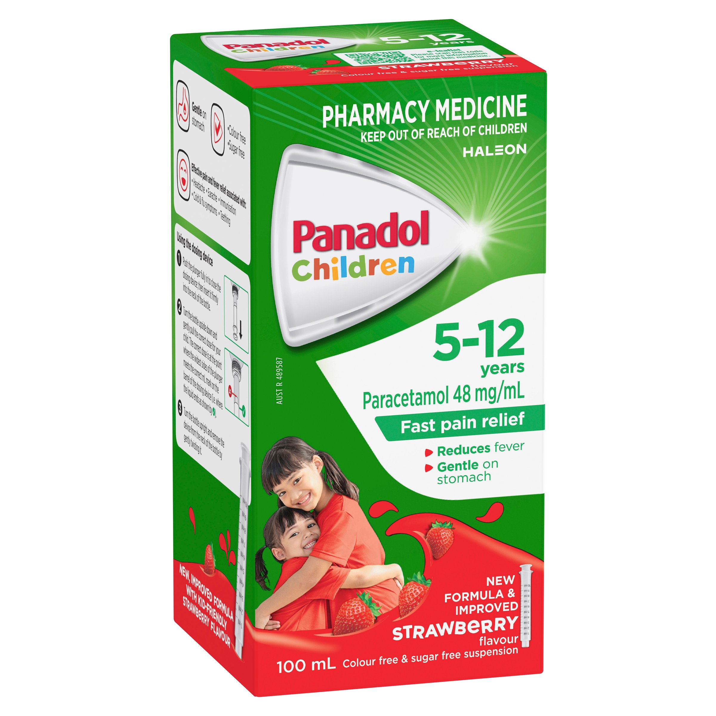 Panadol Children 5-12 Years Colourfree Suspension Strawberry Flavour 100ml - Image 13