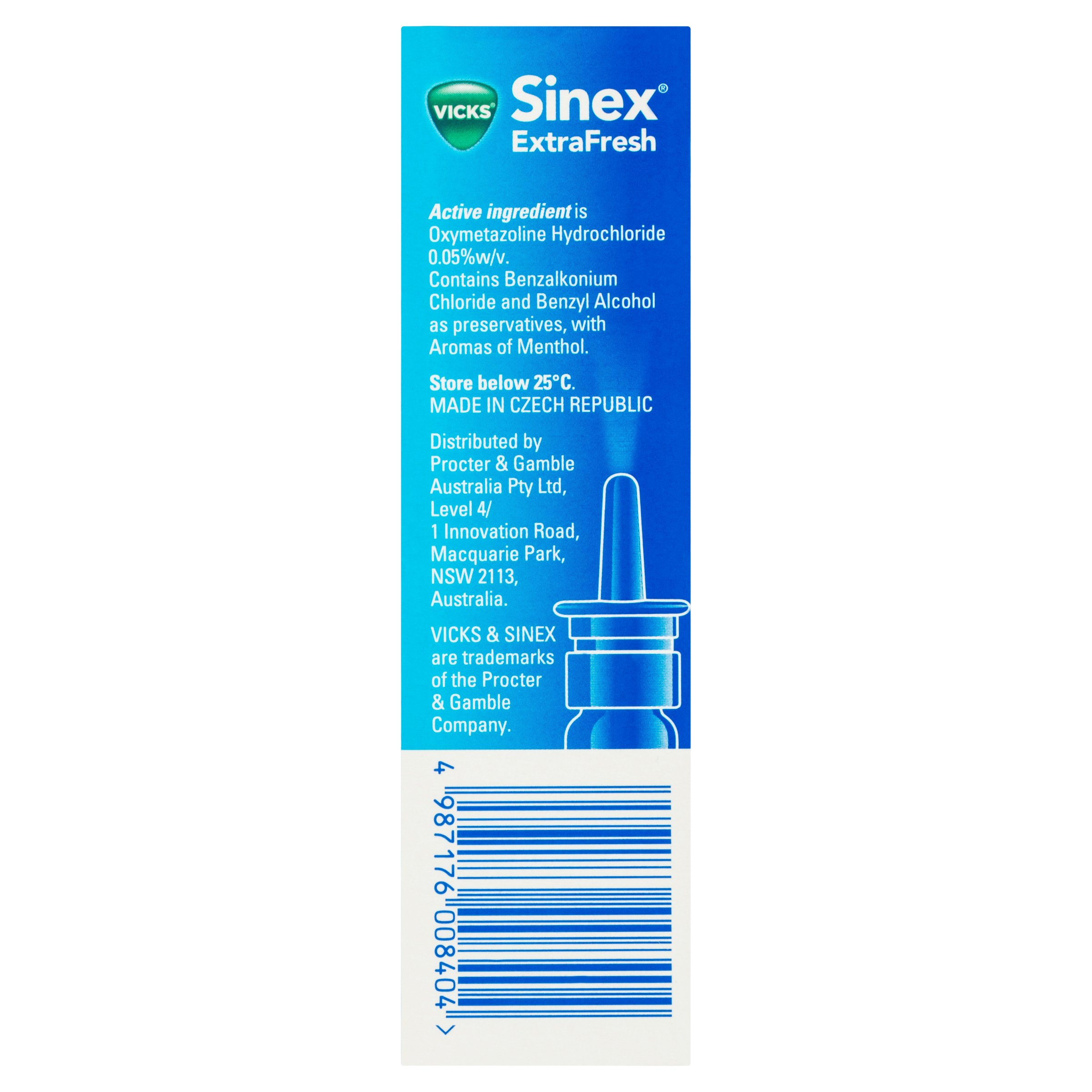 Vicks Sinex Extra Fresh Nasal Decongestant Relief With Menthol 15ml - Image 2
