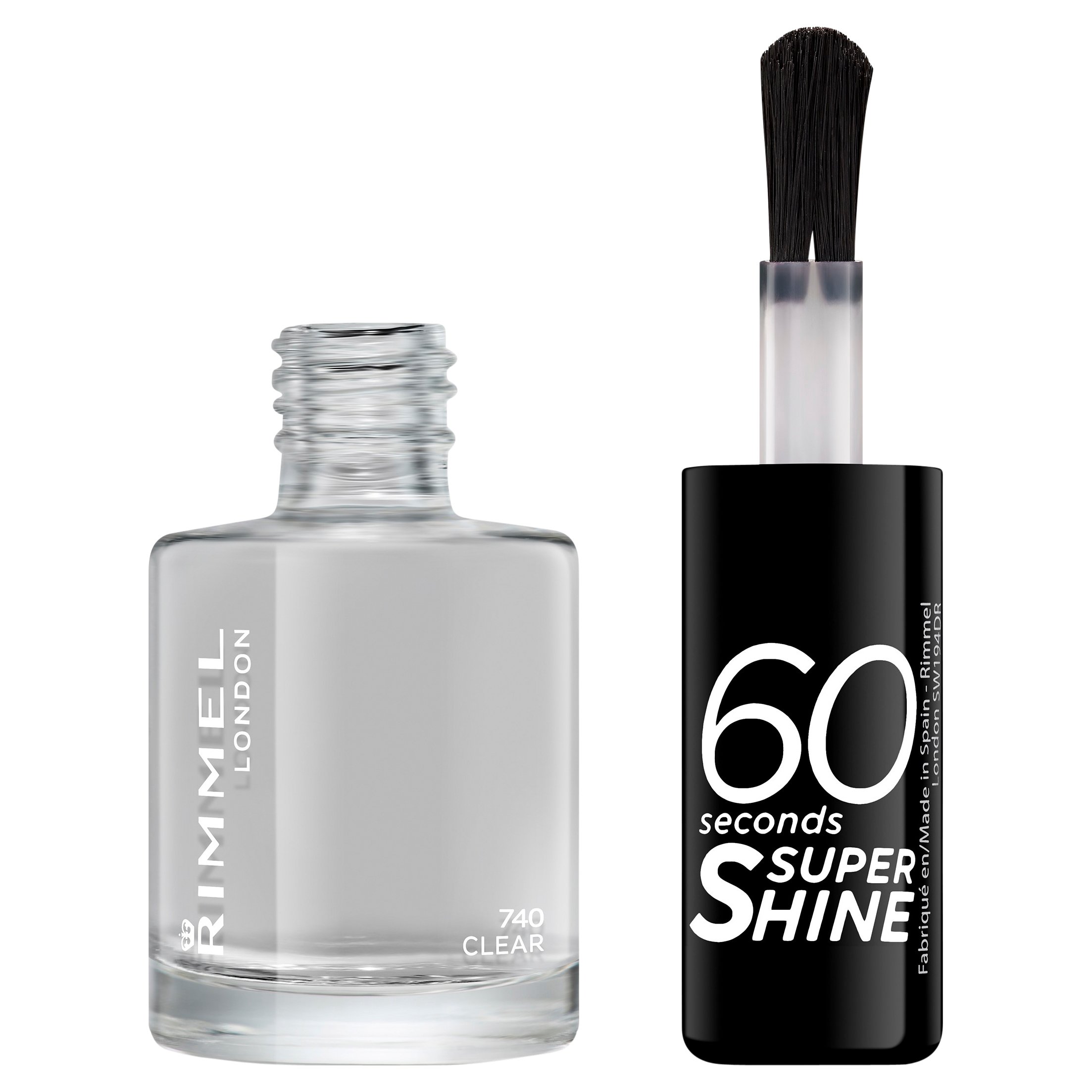 Rimmel 60 Seconds Super Shine Nail Polish 740 Clear 1 each - Image 2
