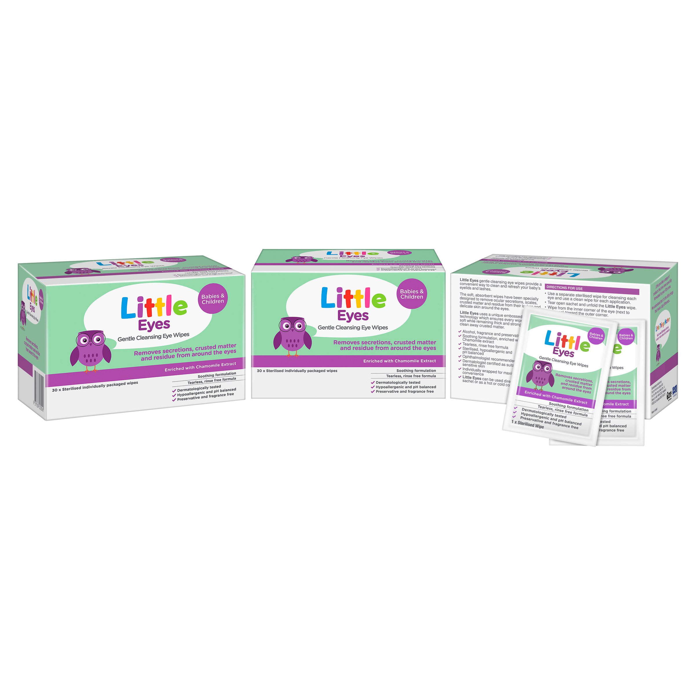 Little Eyes Gentle Cleansing Wipes For Babies & Children 30 wipes - Image 3