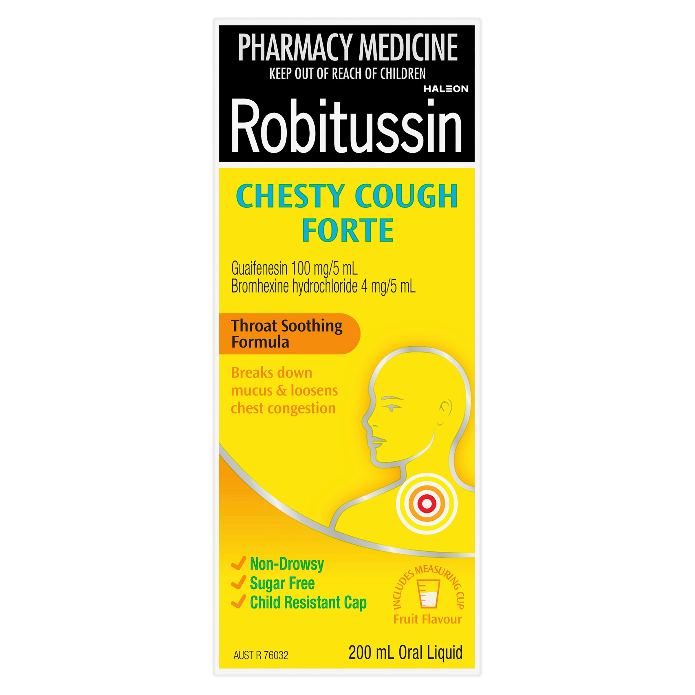 Robitussin Chesty Cough Forte Oral Liquid Fruit Flavour 200ml - Image 1
