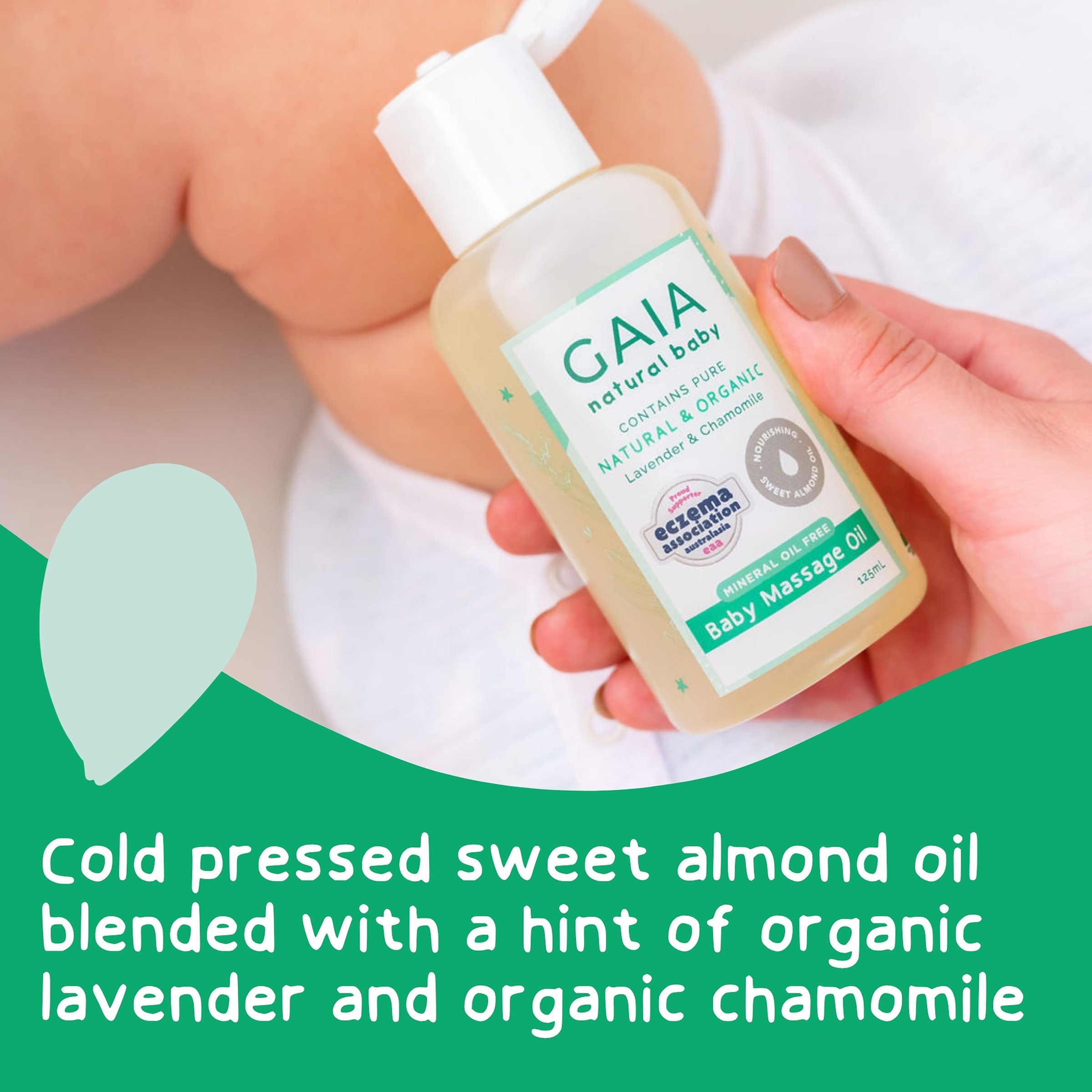 Gaia Natural Baby Massage Oil 125ml - Image 9