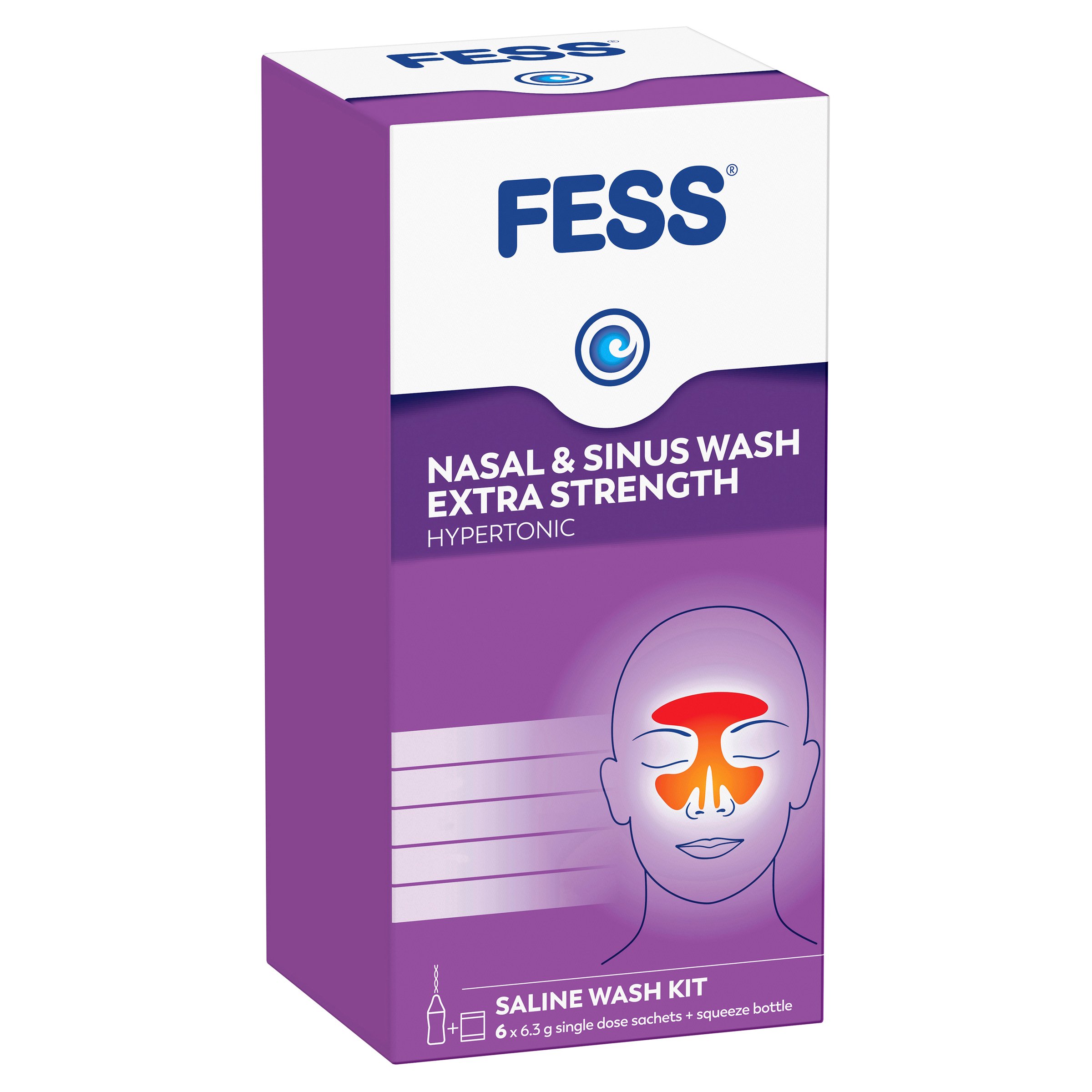 Fess Nasal & Sinus Wash Kit With 6 Extra Strength Refill Sachets 1 kit - Image 8