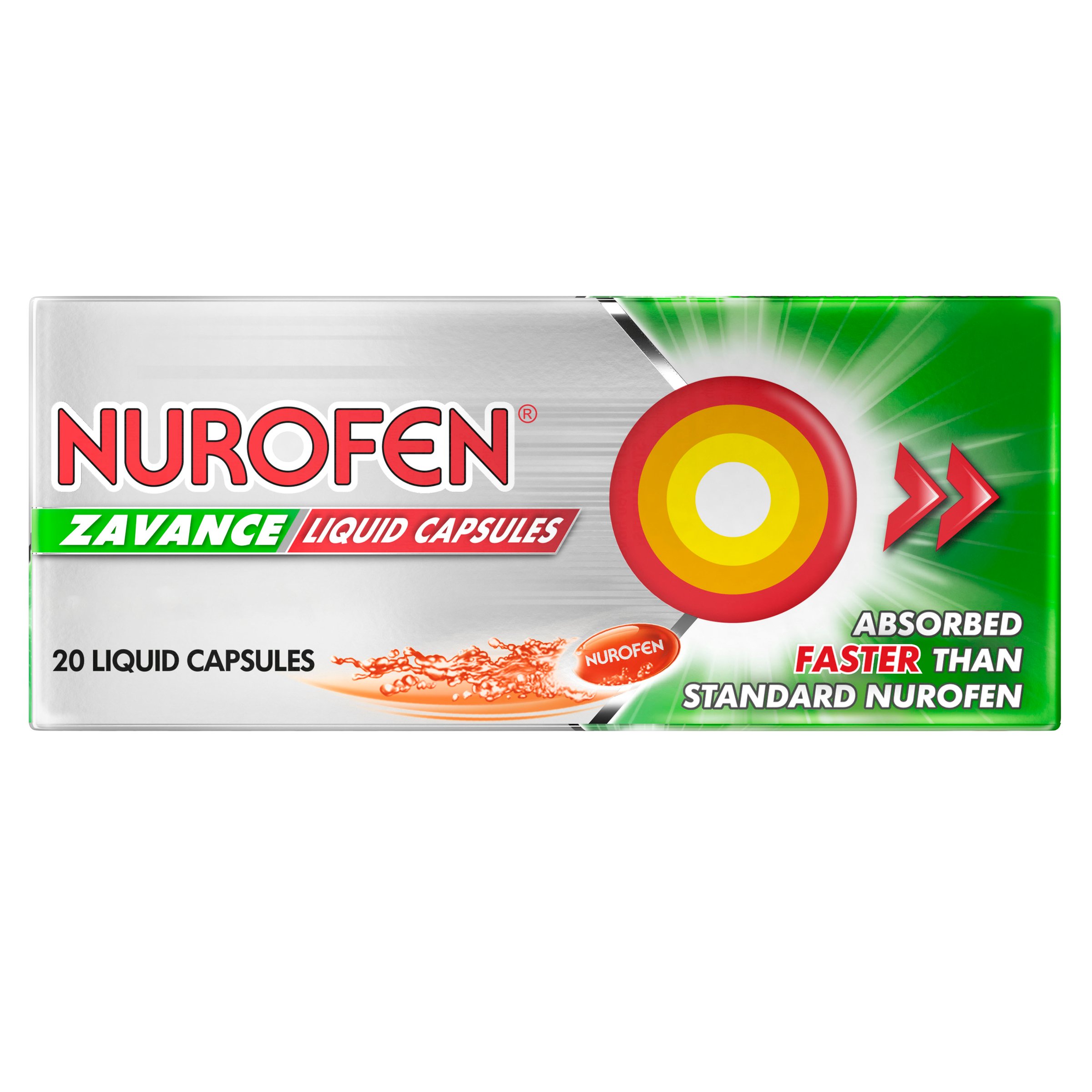 Nurofen Zavance 200mg - 20 liquid capsules - Image 1
