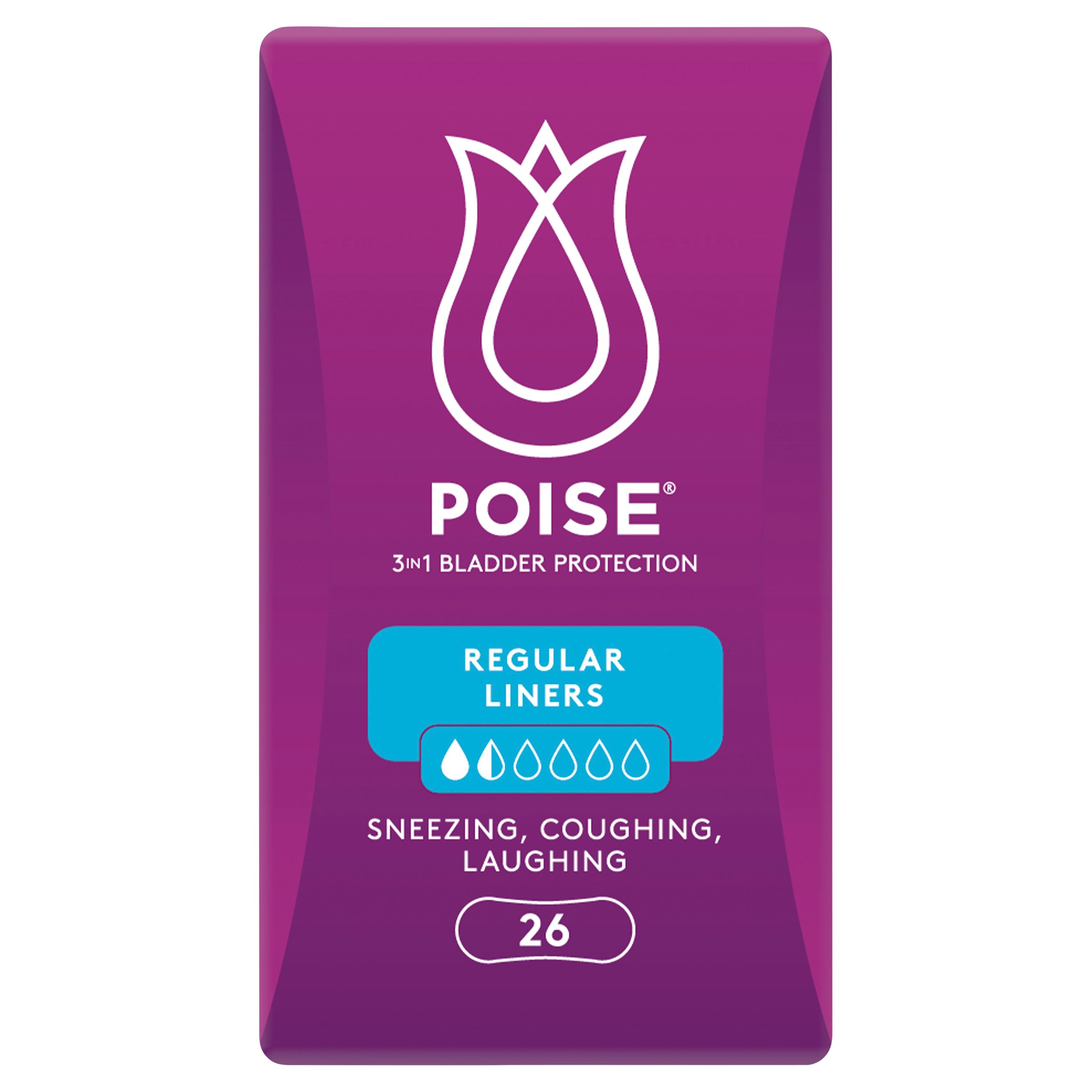 Poise Liners Regular 26 pack - Image 1