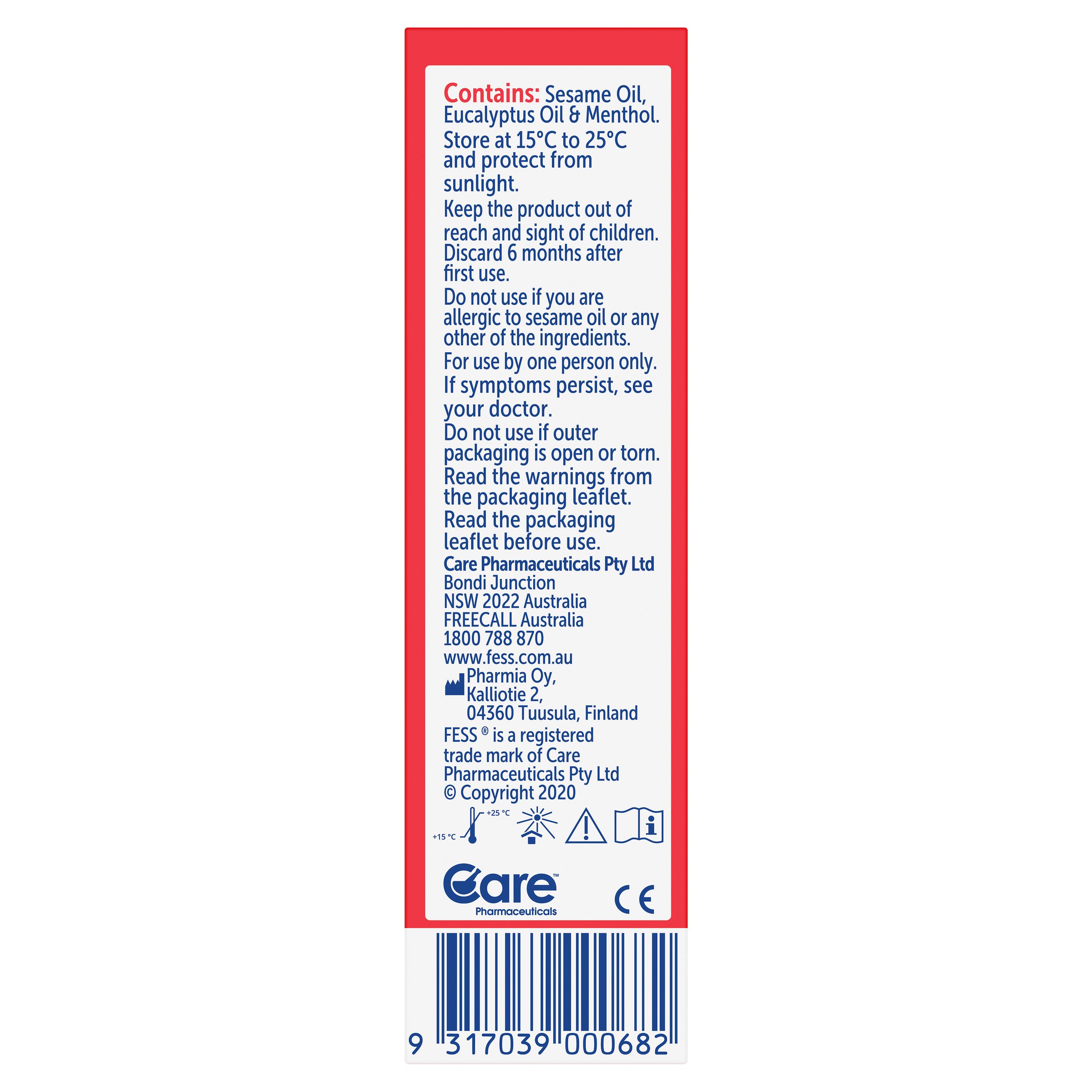 Fess Dry Nose Relief Oil Nasal Spray 10ml - Image 3