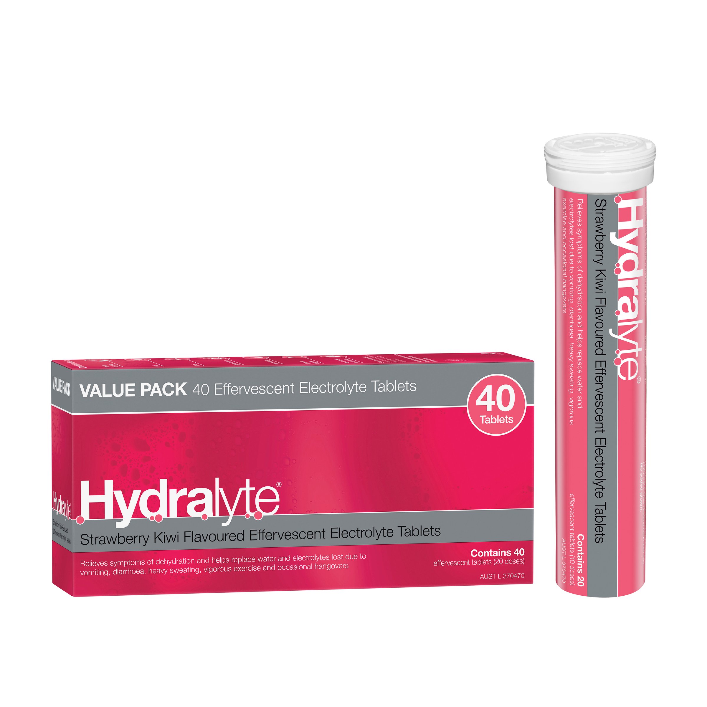 Hydralyte Effervescent Strawberry Kiwi 40 tablets - Image 14