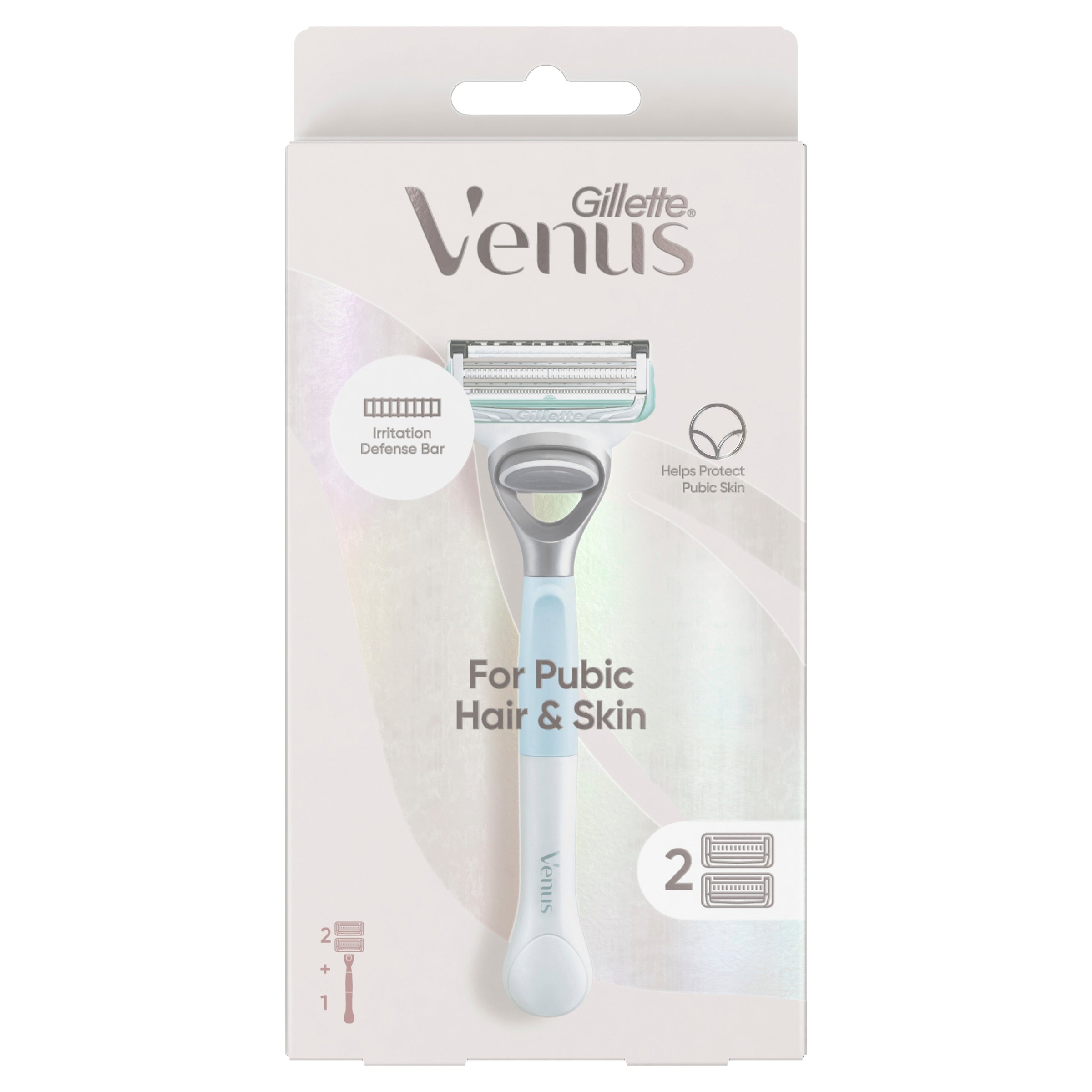 Gillette Venus Women's Bikini Razor For Pubic Hair & Skin With 2 Blade Refills 1 pack - Image 4