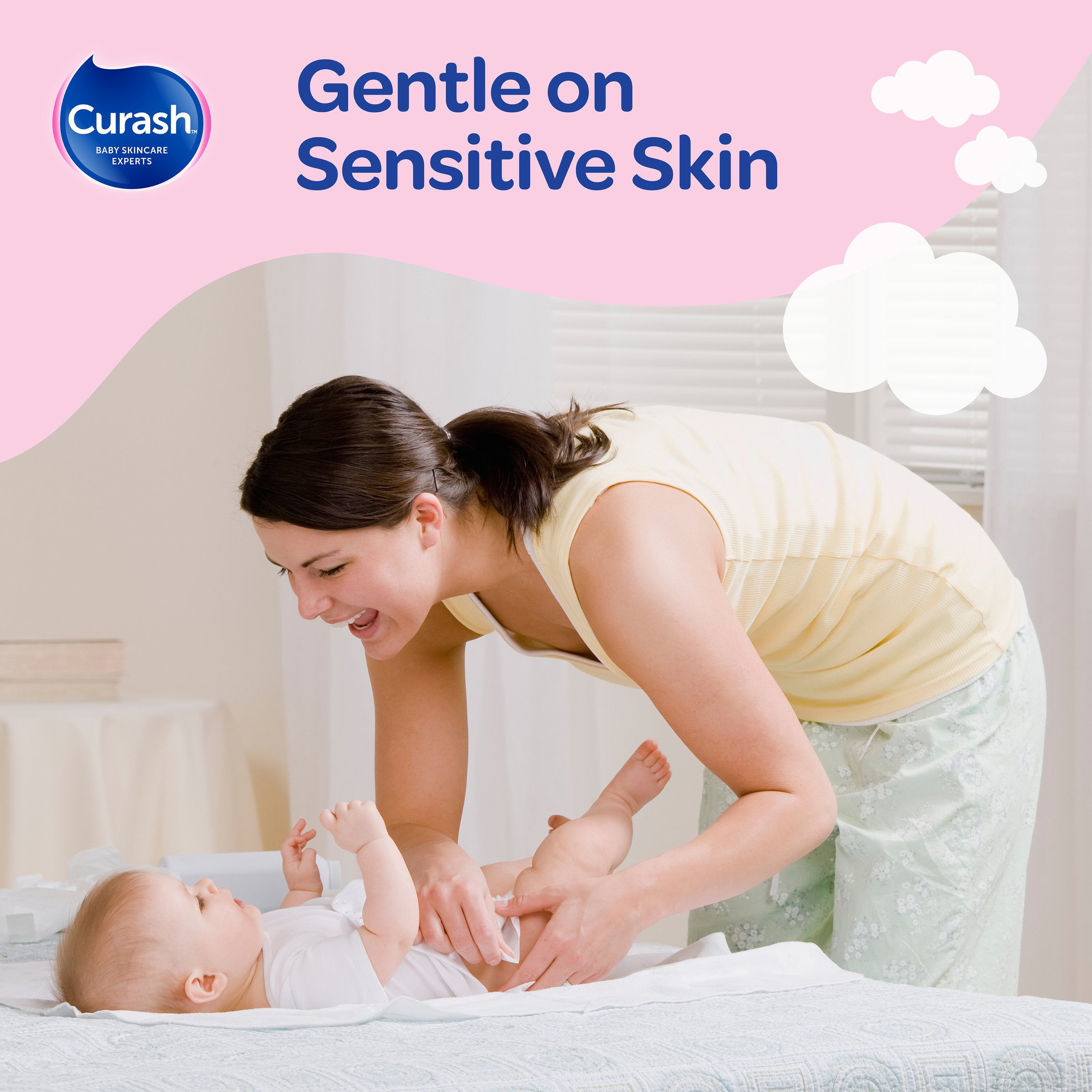 Curash Wipes Fragrance Free 80 wipes - 3 pack - Image 12