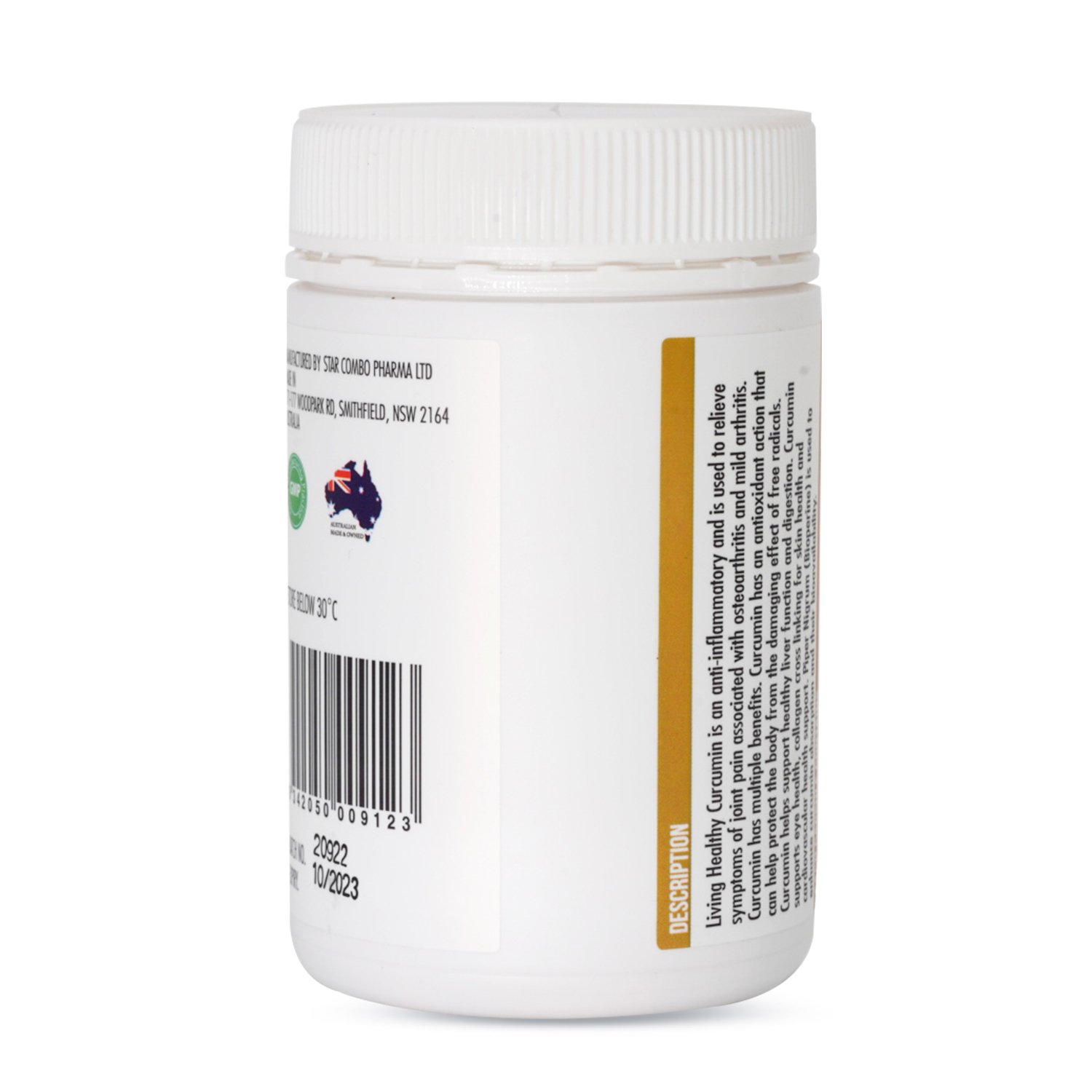 Living Healthy Curcumin Plus 120 capsules - Image 2