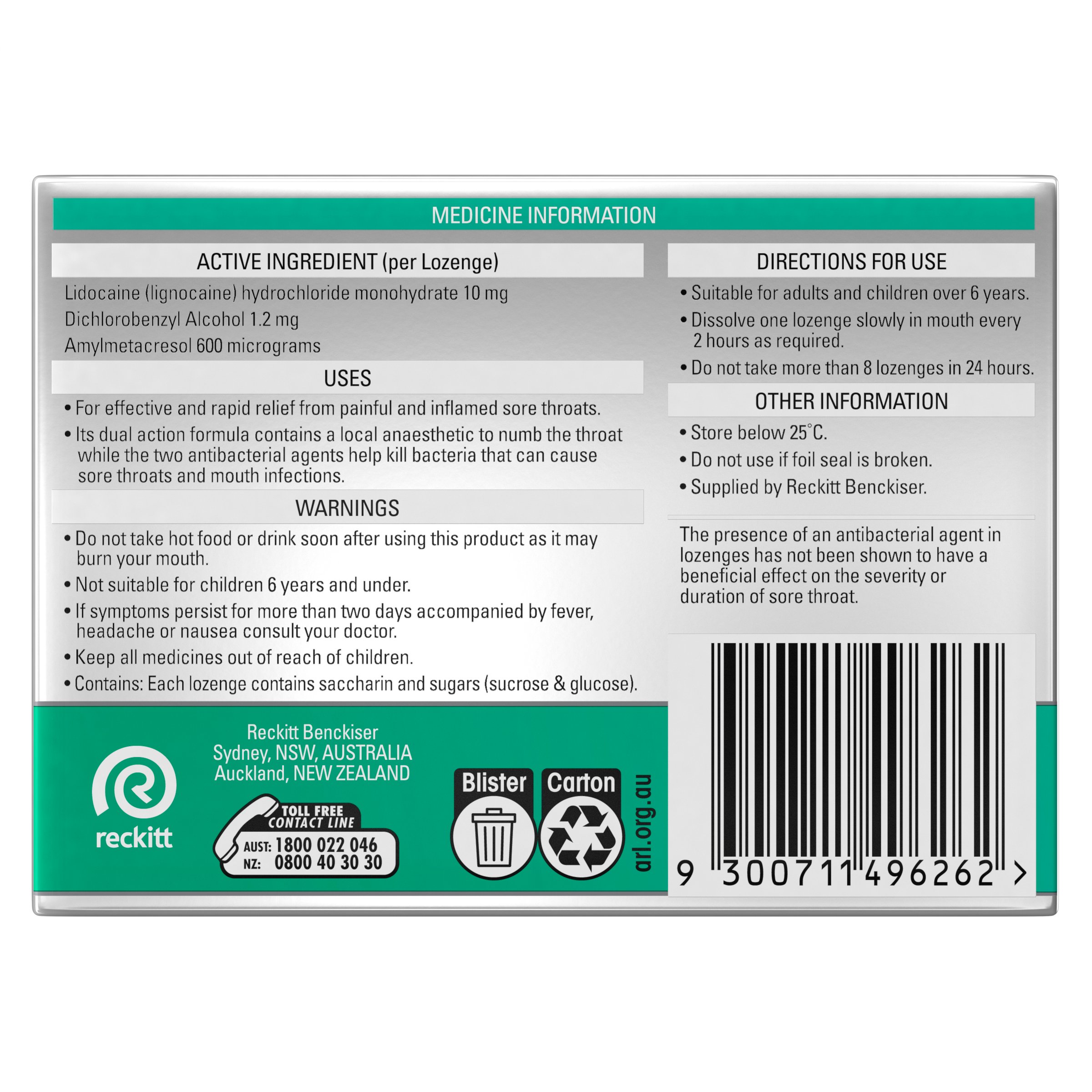Strepsils Plus Anaesthetic 16 lozenges - Image 2