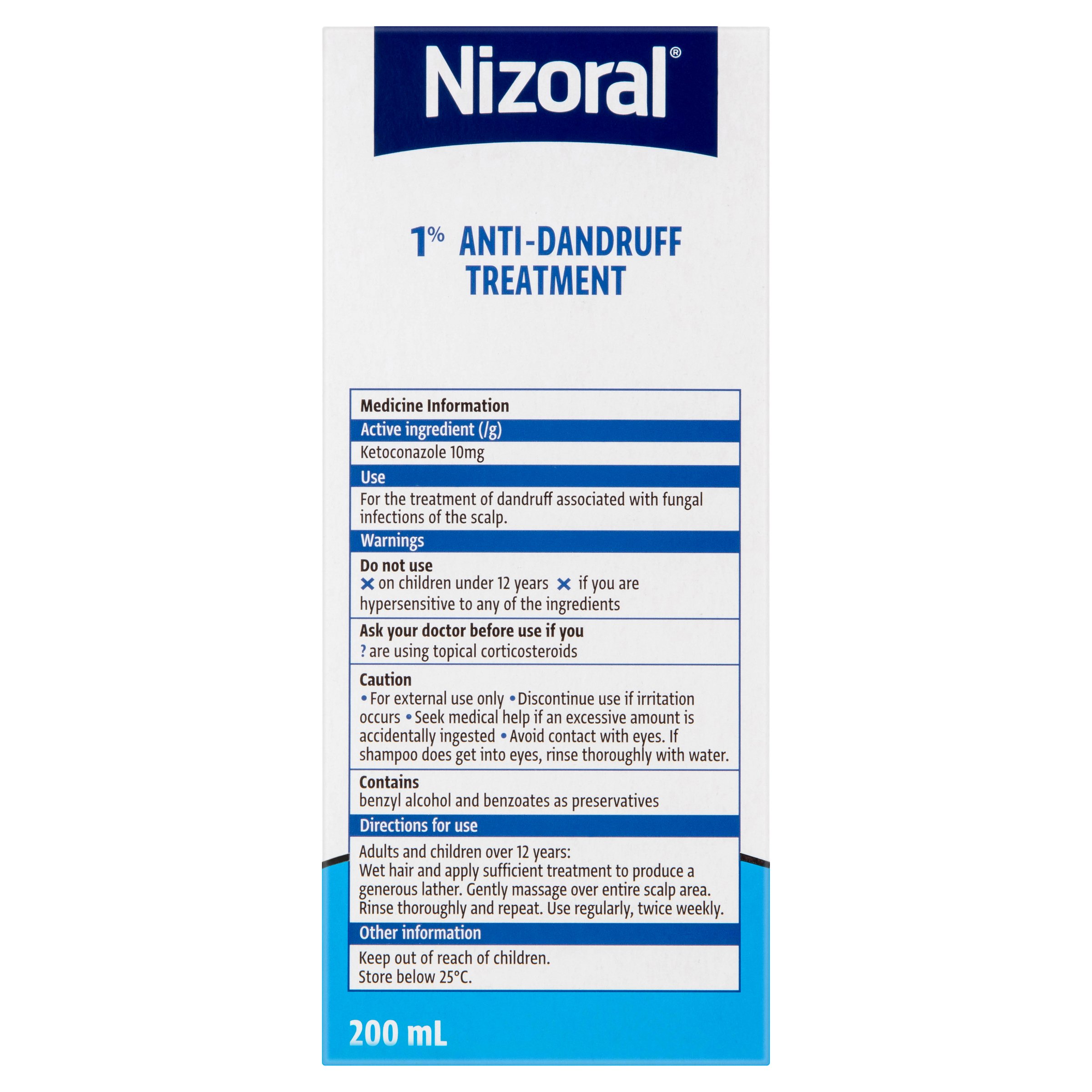 Nizoral 1% Anti-Dandruff Treatment 200ml - Image 2