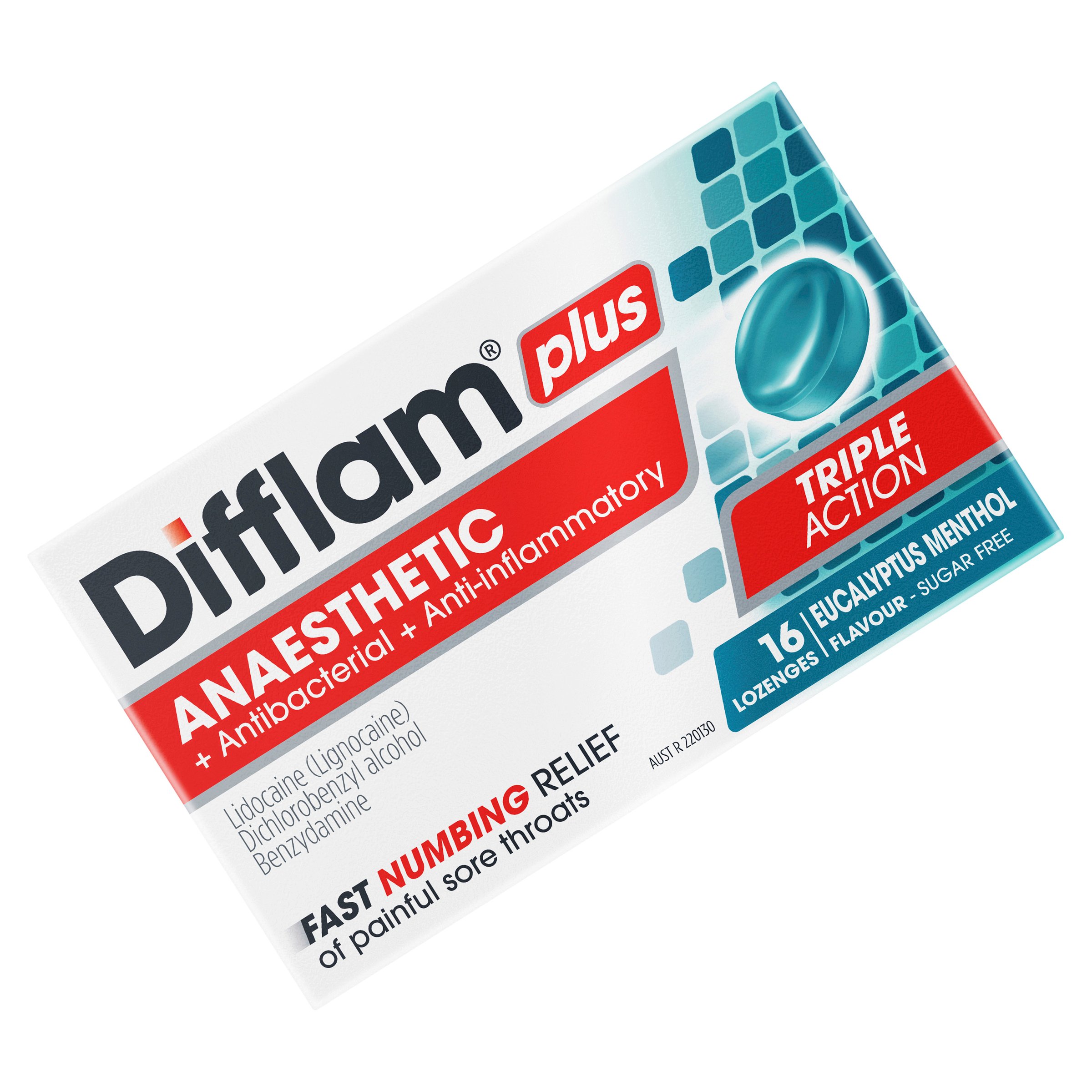 Difflam Plus Anaesthetic Triple Action Menthol & Eucalyptus 16 lozenges - Image 8