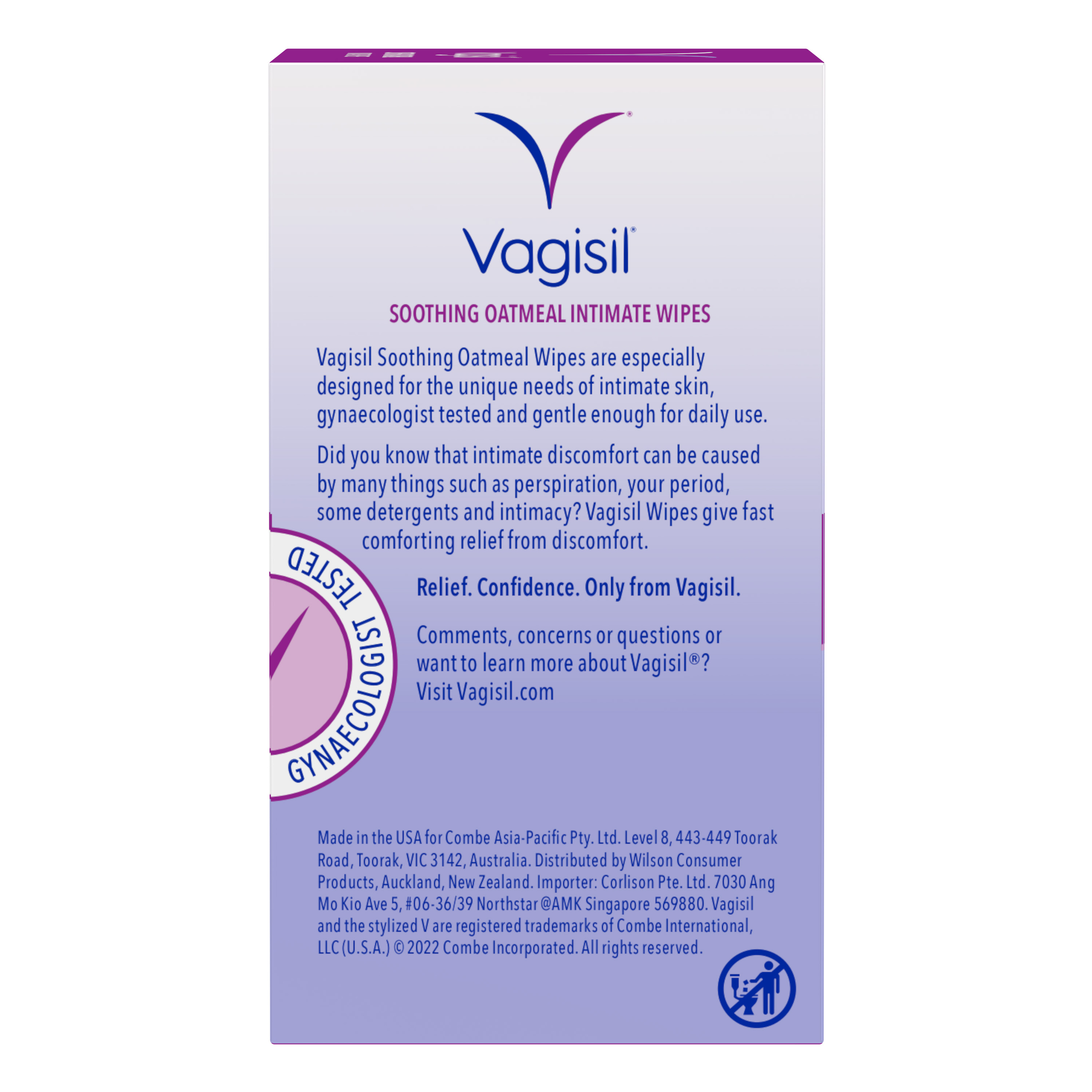 Vagisil Soothing Oatmeal Wipes 12pk - Image 3