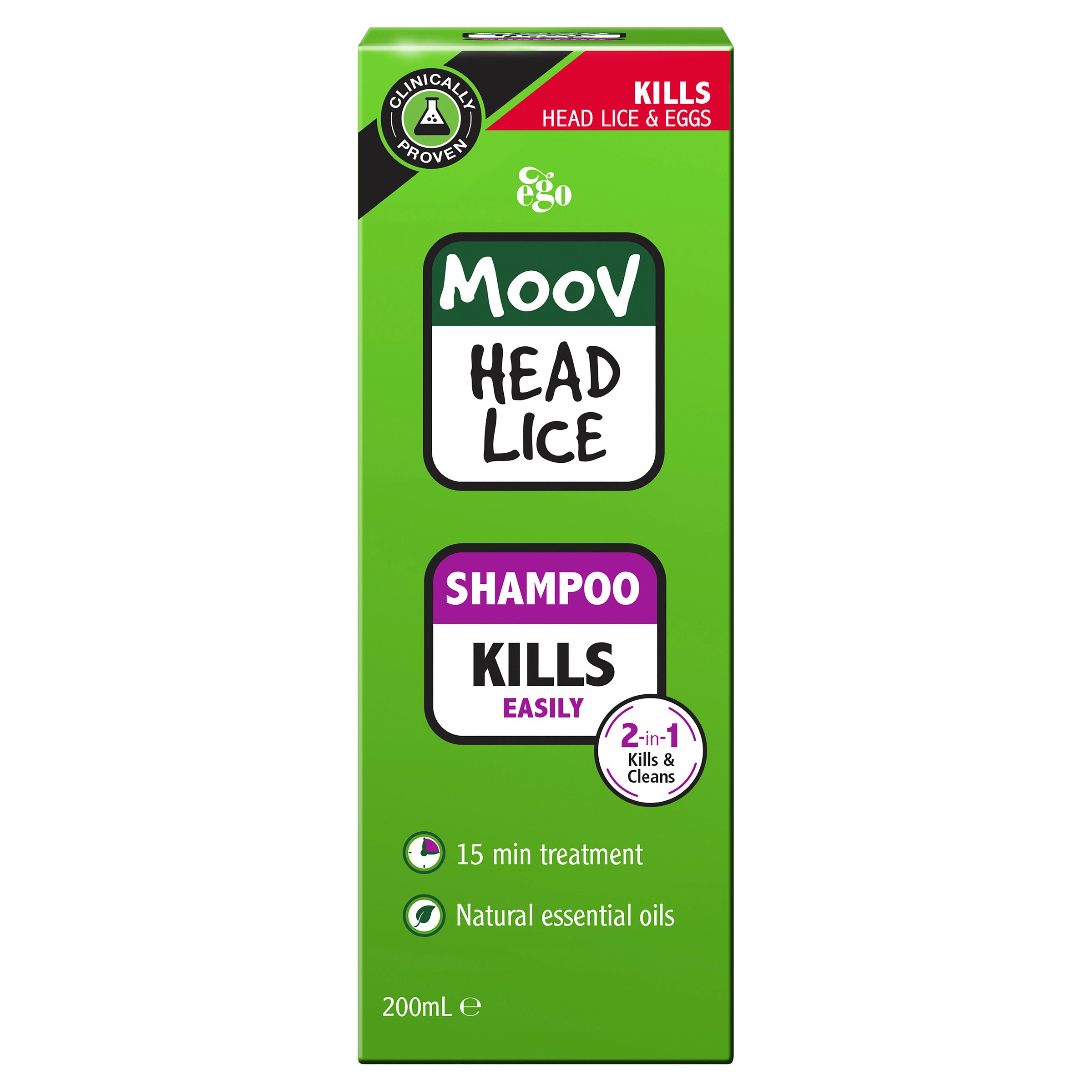 Ego Moov Head Lice Shampoo 200ml - Image 2
