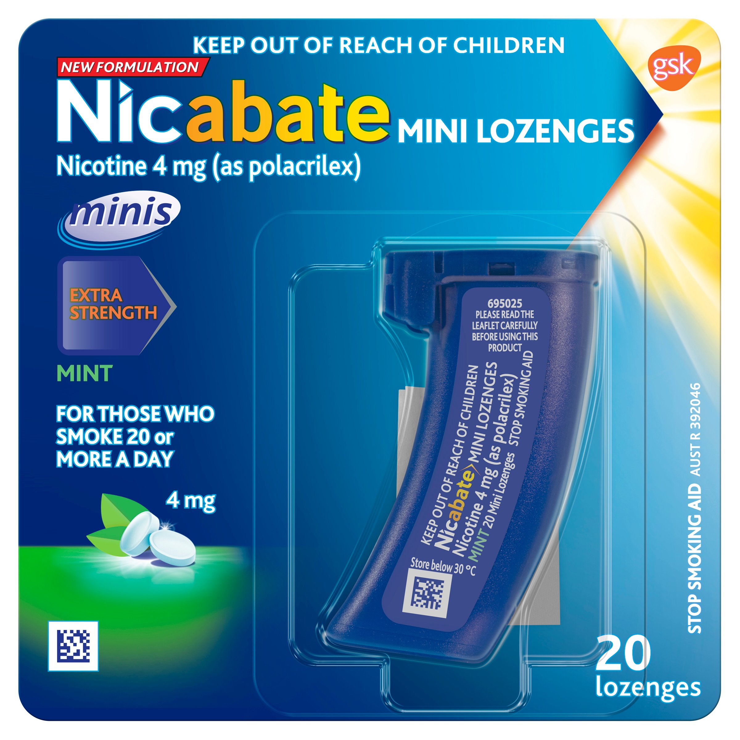 Nicabate Mini 4mg - 20 lozenges - Image 1