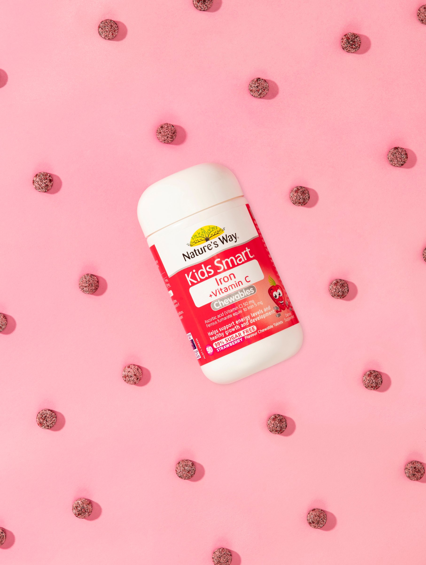 Nature's Way Kids Smart Iron + Vitamin C 50 chewable tablets - Image 6