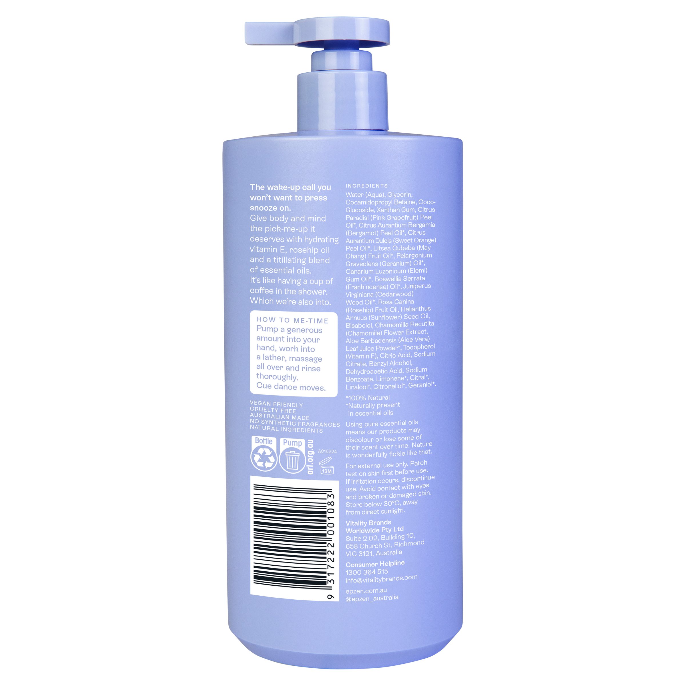 Epzen Awaken Body Wash 750ml - Image 2