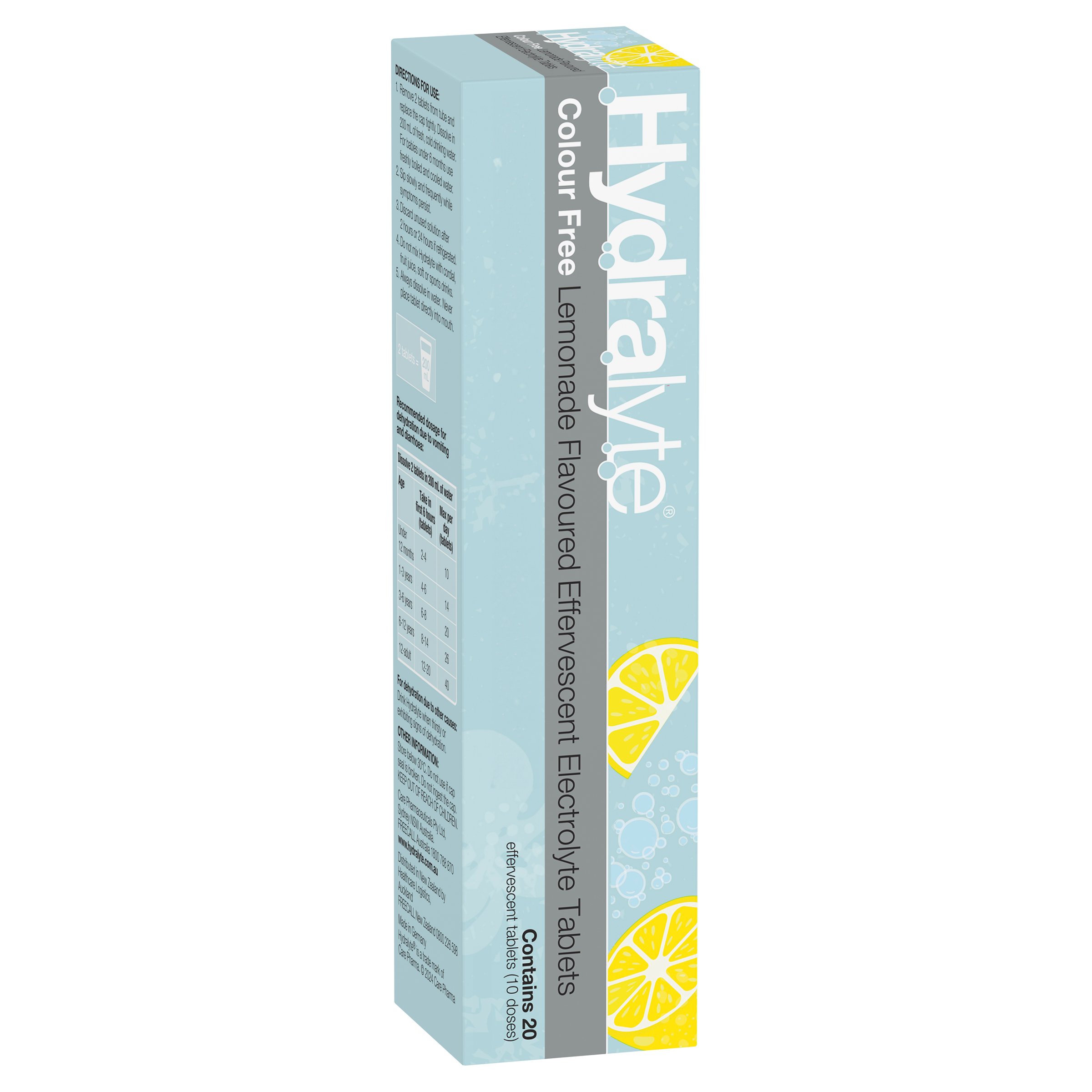 Hydralyte Effervescent Lemonade 20 tablets - Image 12