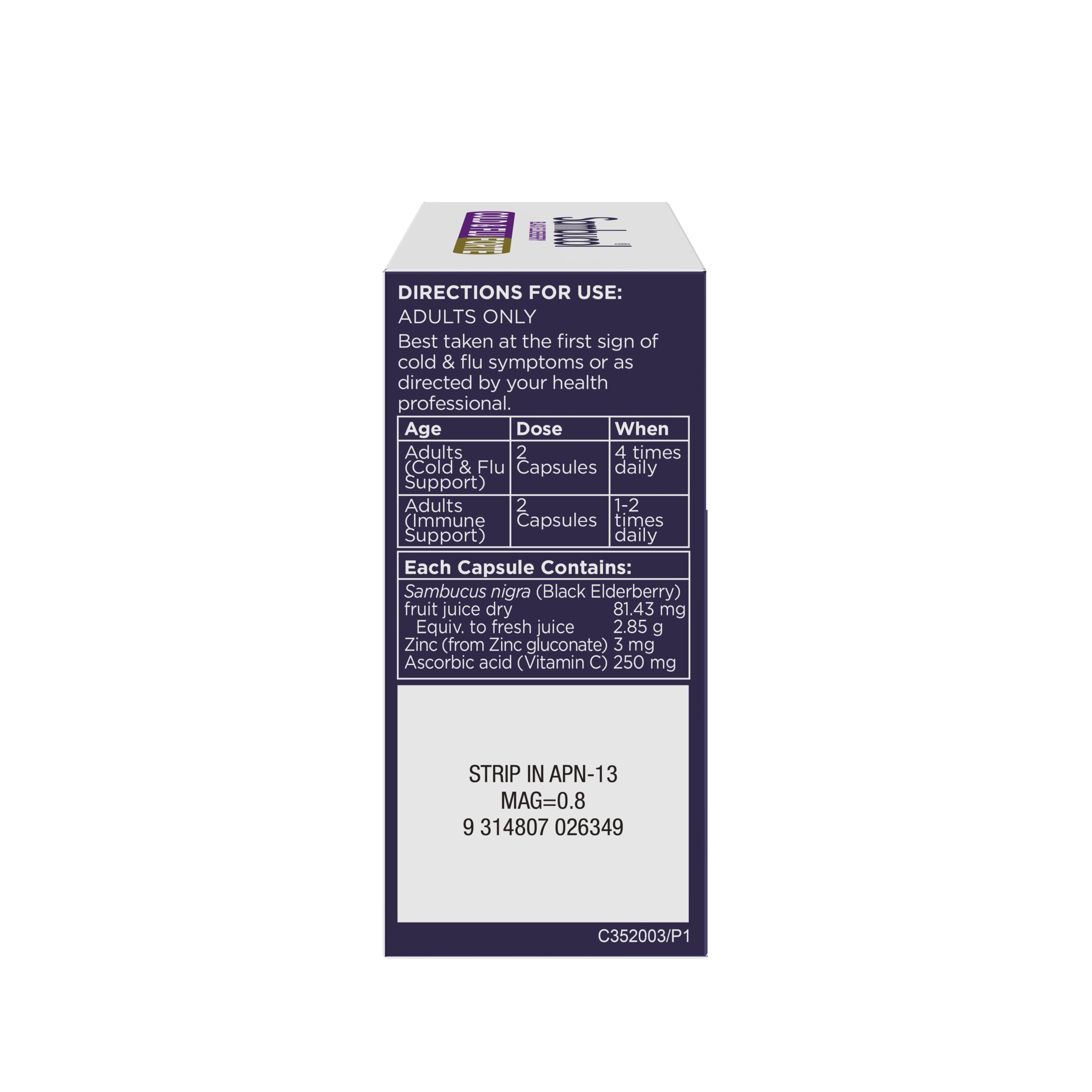 Sambucol Cold & Flu Forte 24 capsules - Image 4