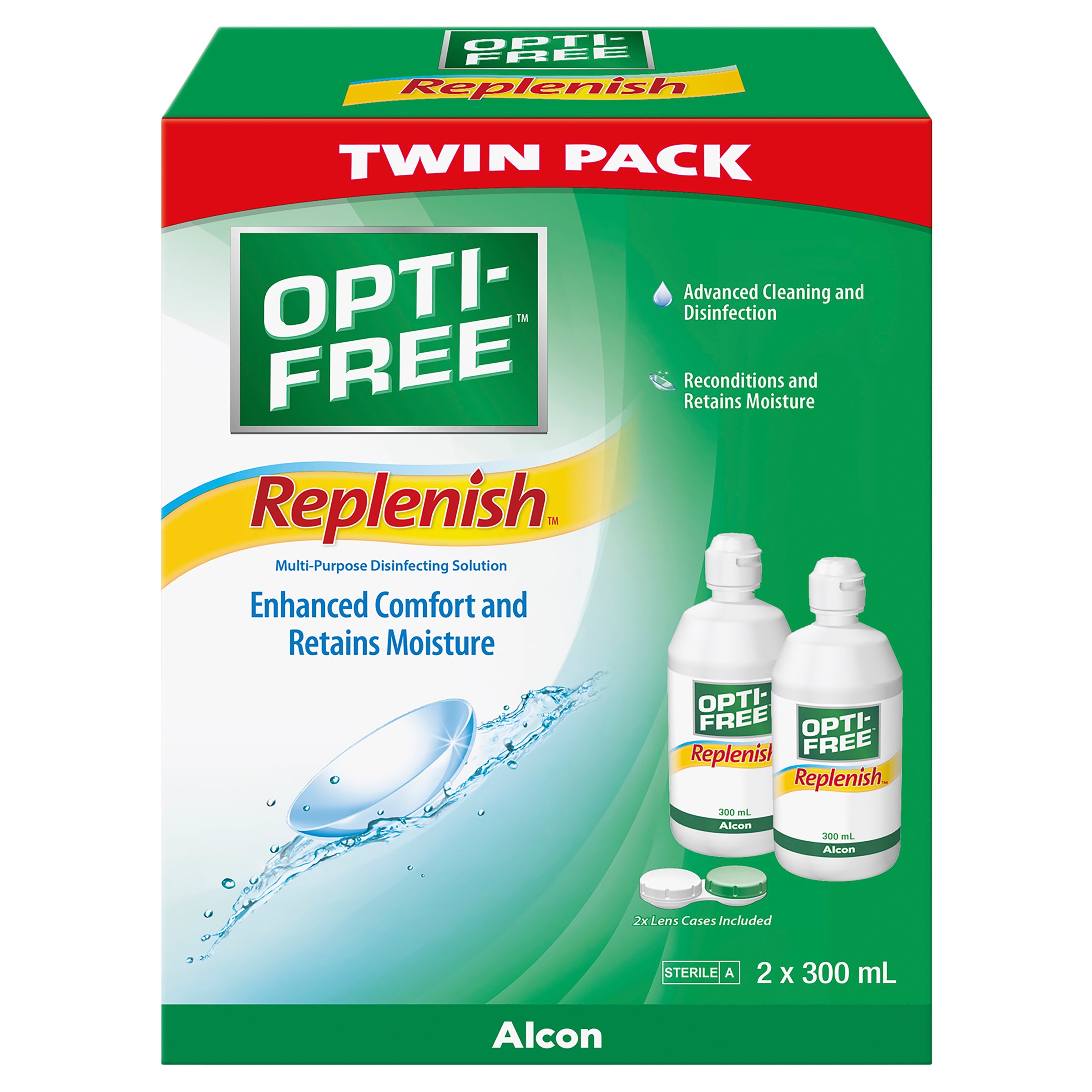Opti-Free Replenish Twin 300ml - 2 pack - Image 1