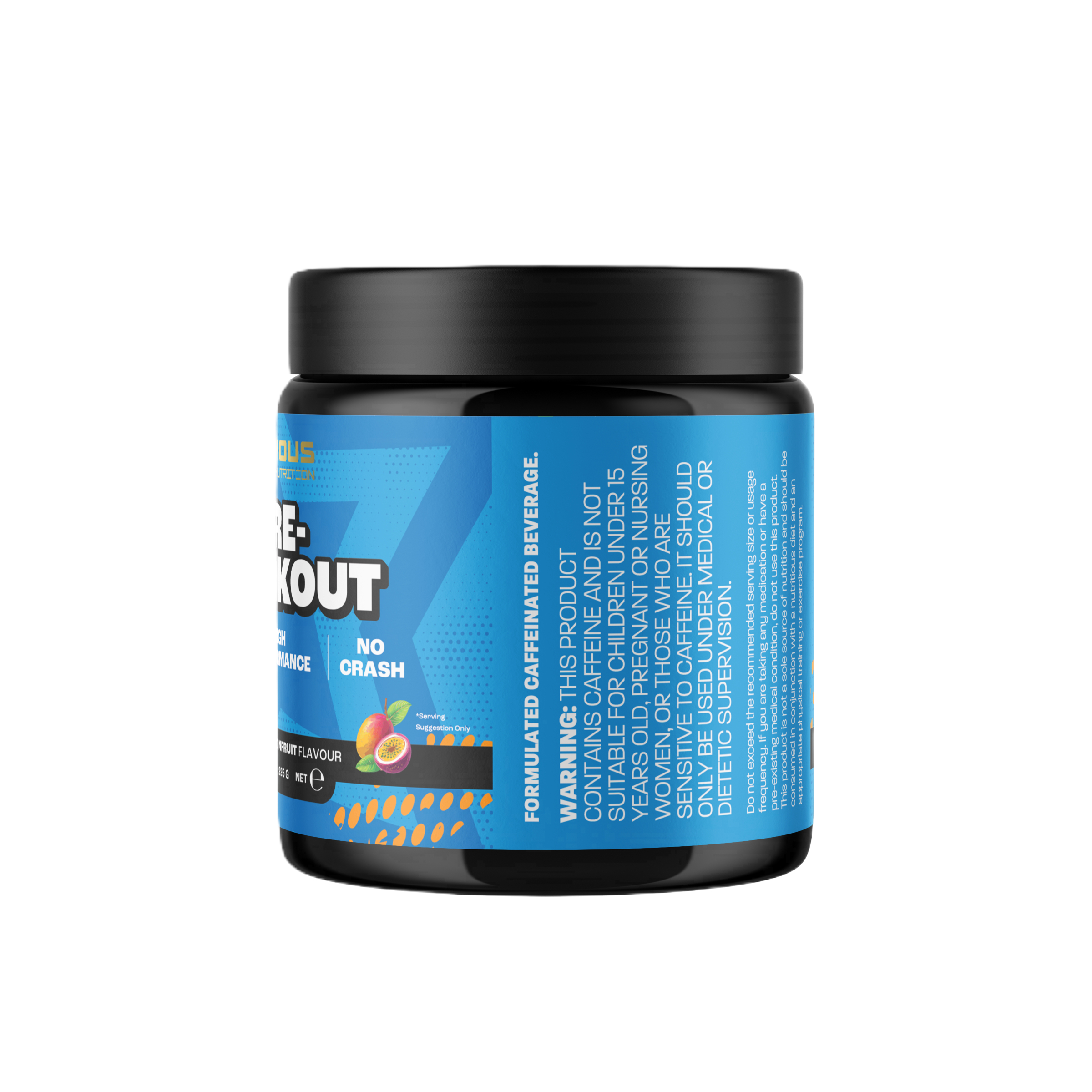 Famous Nutrition Pre-Workout Mango Passion Flavour 225g - Image 4