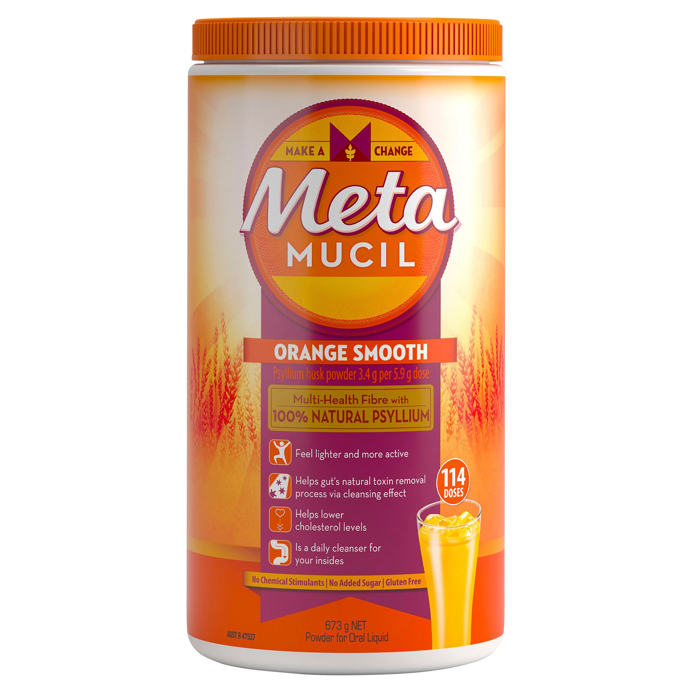 Metamucil Powder Smooth Orange 114 doses - Image 1