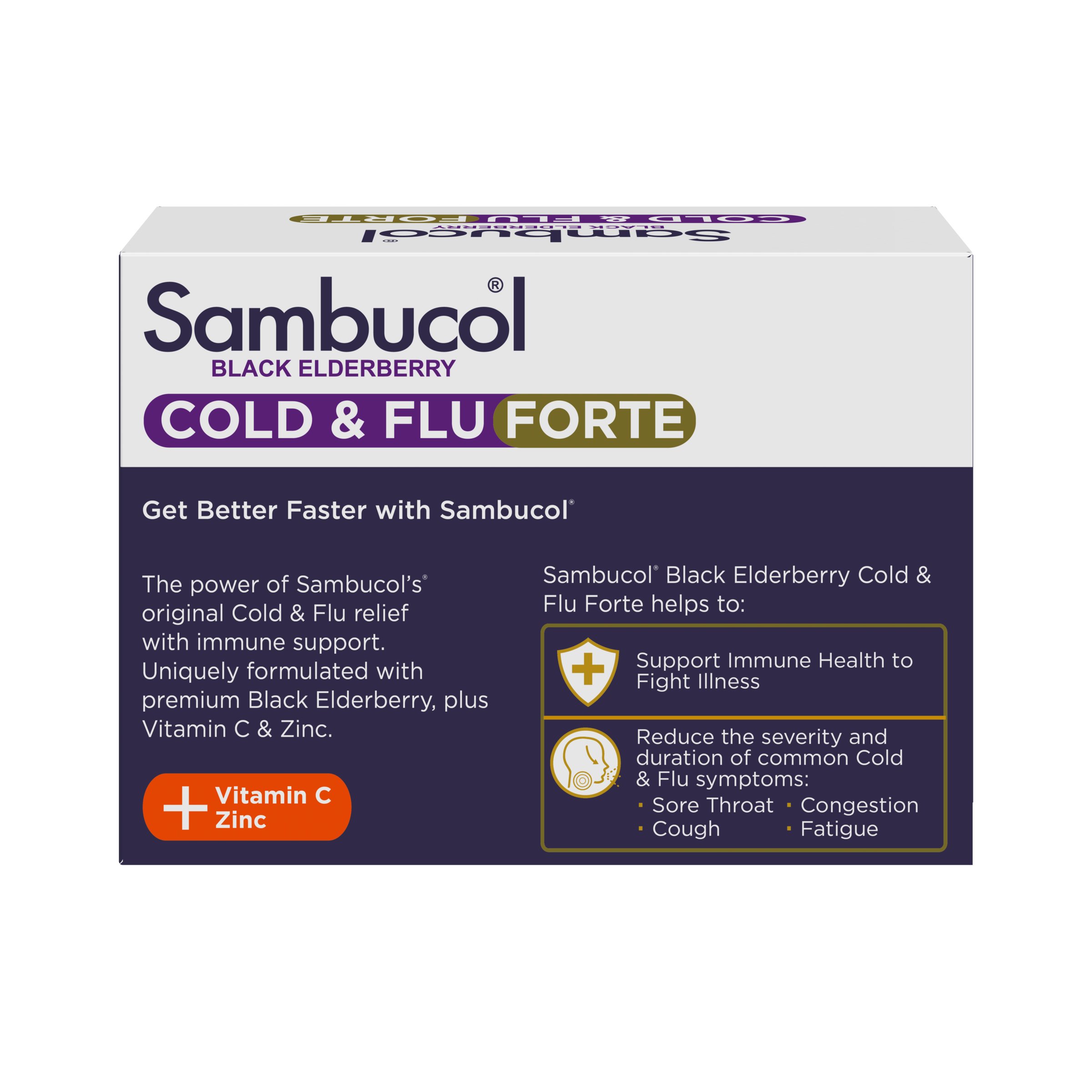 Sambucol Cold & Flu Forte 24 capsules - Image 2