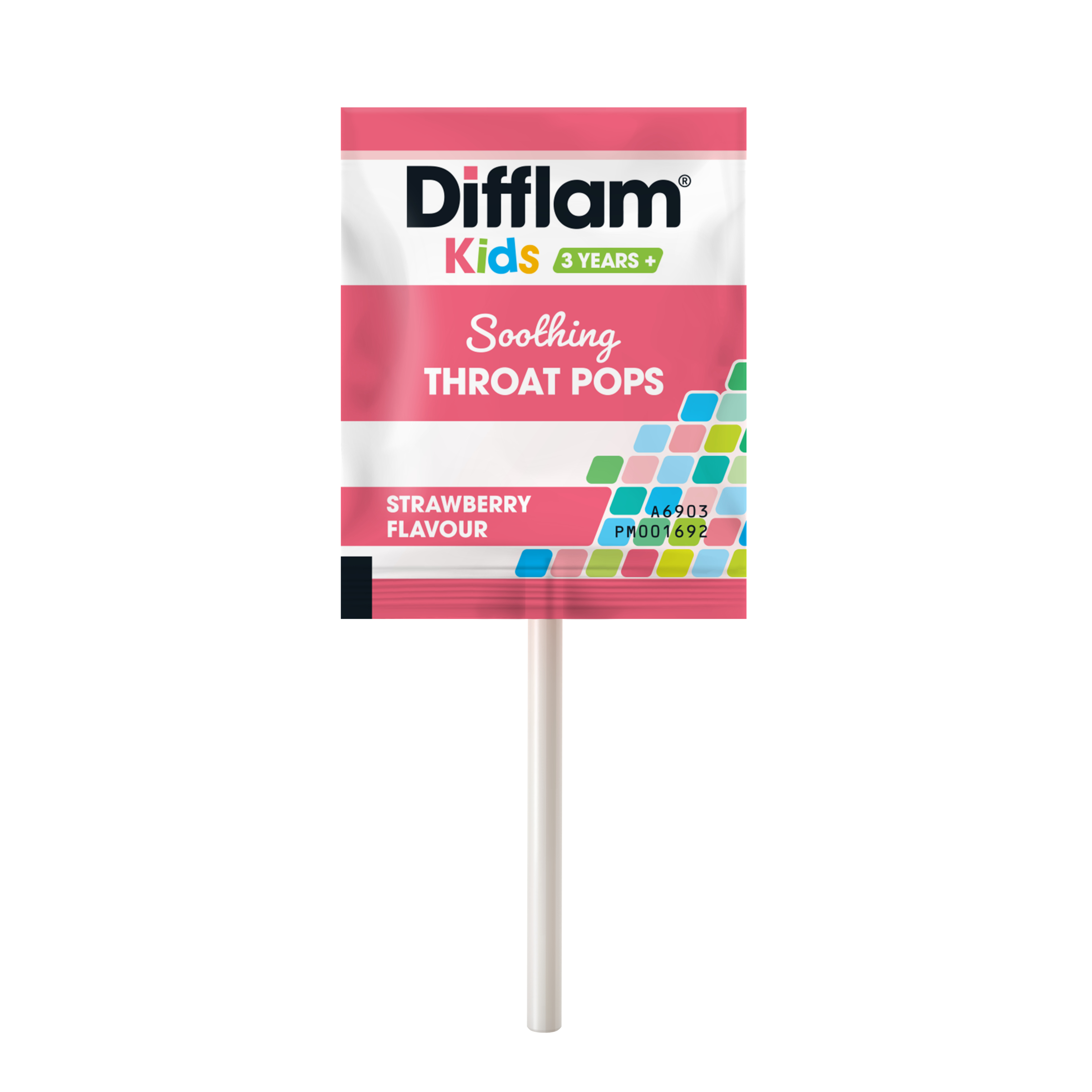 Difflam Kids Pops Strawberry 10 lozenges - Image 10
