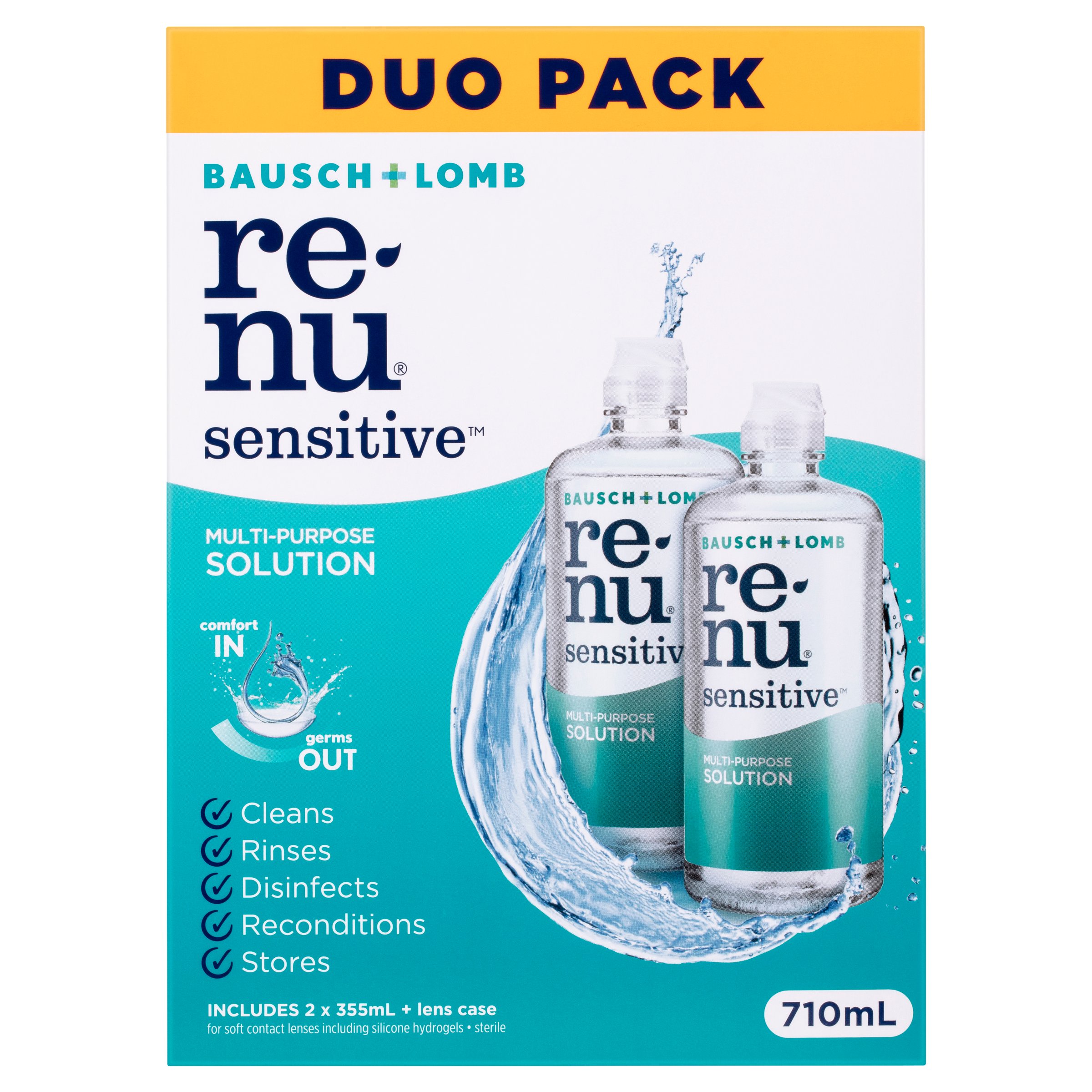 Bausch & Lomb Renu Sensitive Duo Pack 710ml - Image 2