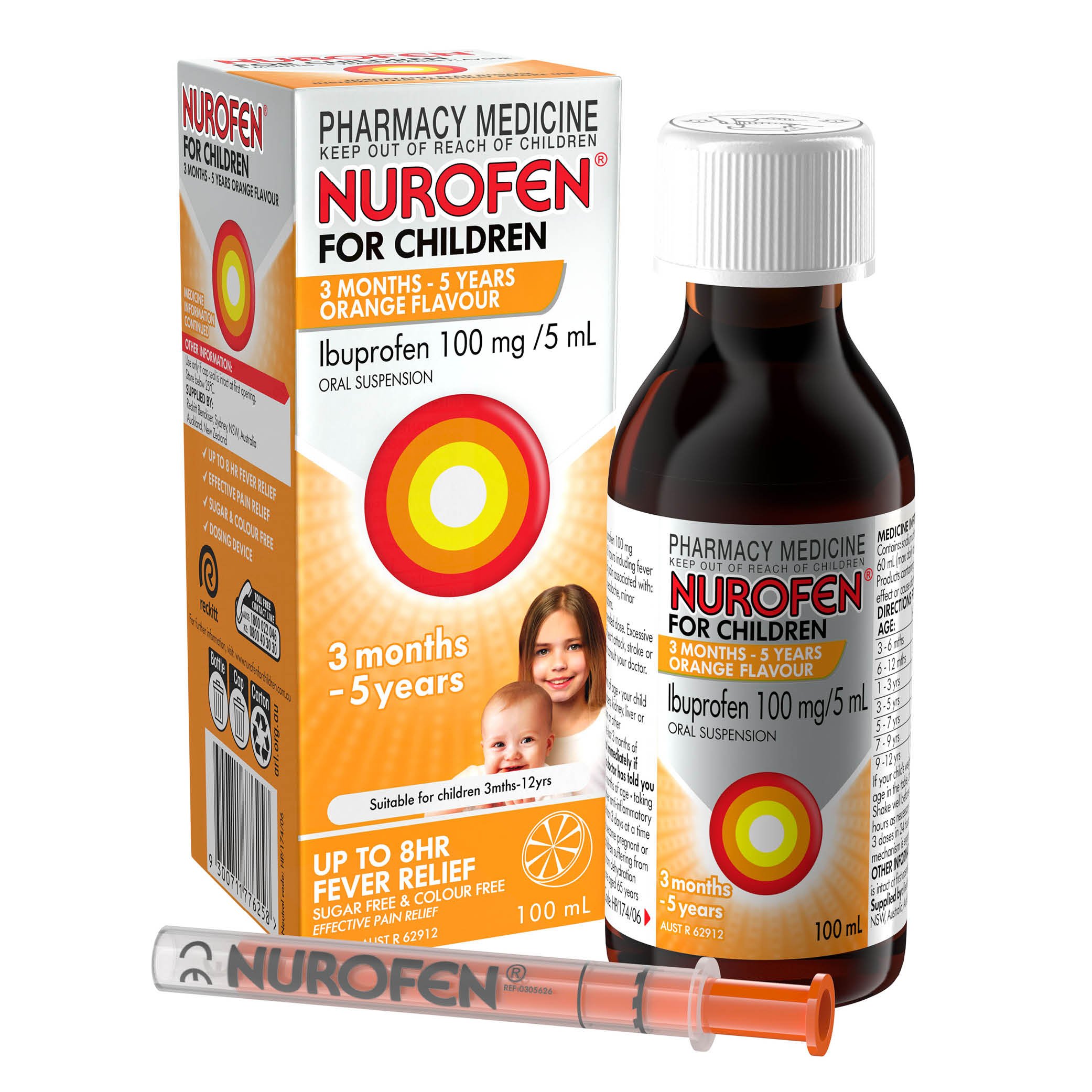 Nurofen for Children 3 Months to 5 Years Orange 100ml - Image 11