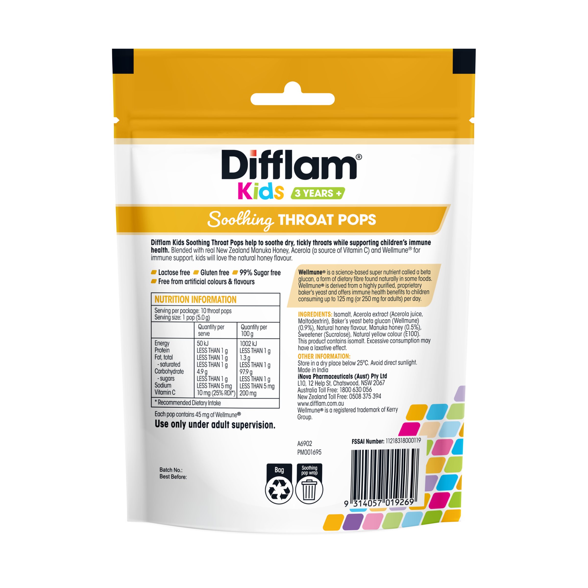 Difflam Kids Pops Manuka 10 lozenges - Image 2