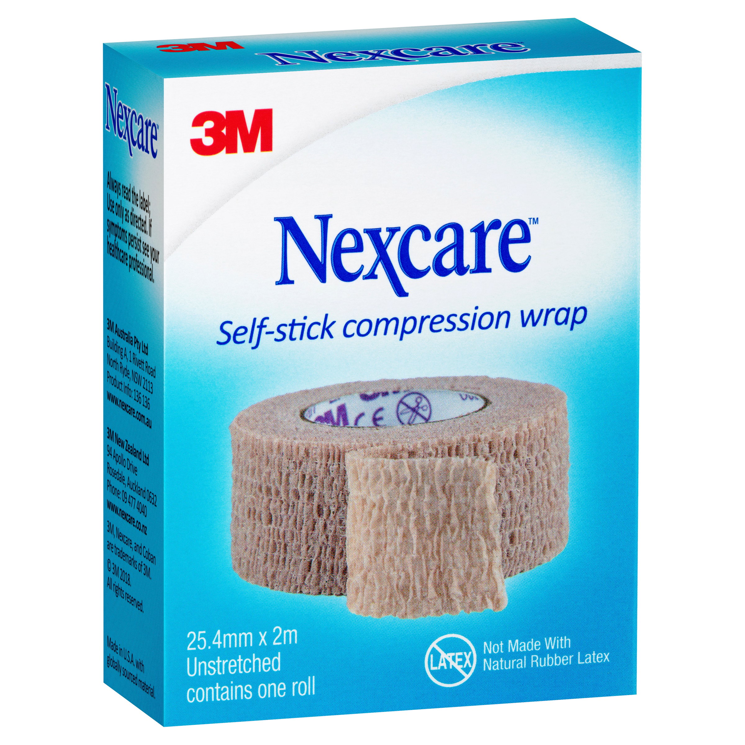 Nexcare Self-Stick Compression Wrap 25mm X 2m - 1 roll - Image 2