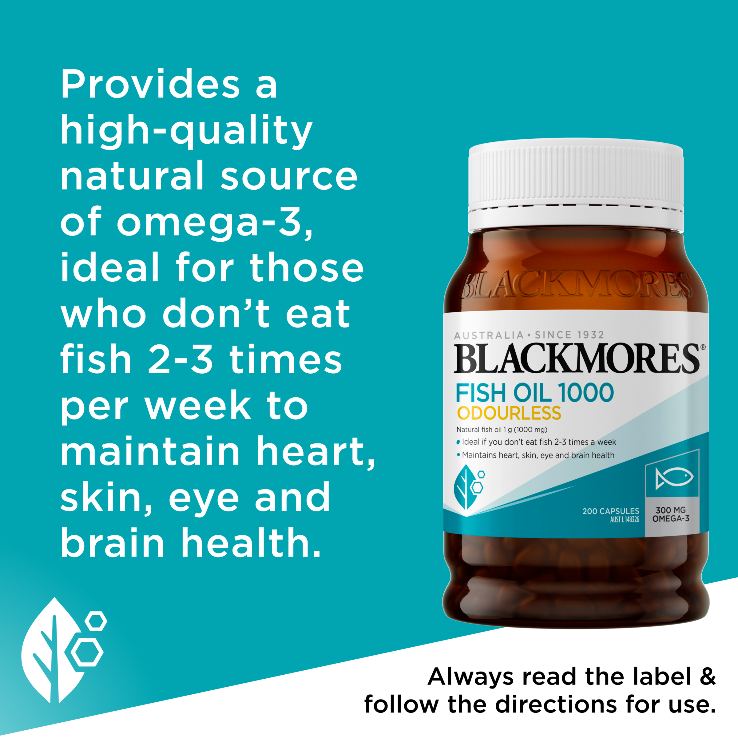 Blackmores Odourless Fish Oil 1000 - 200 capsules - Image 6