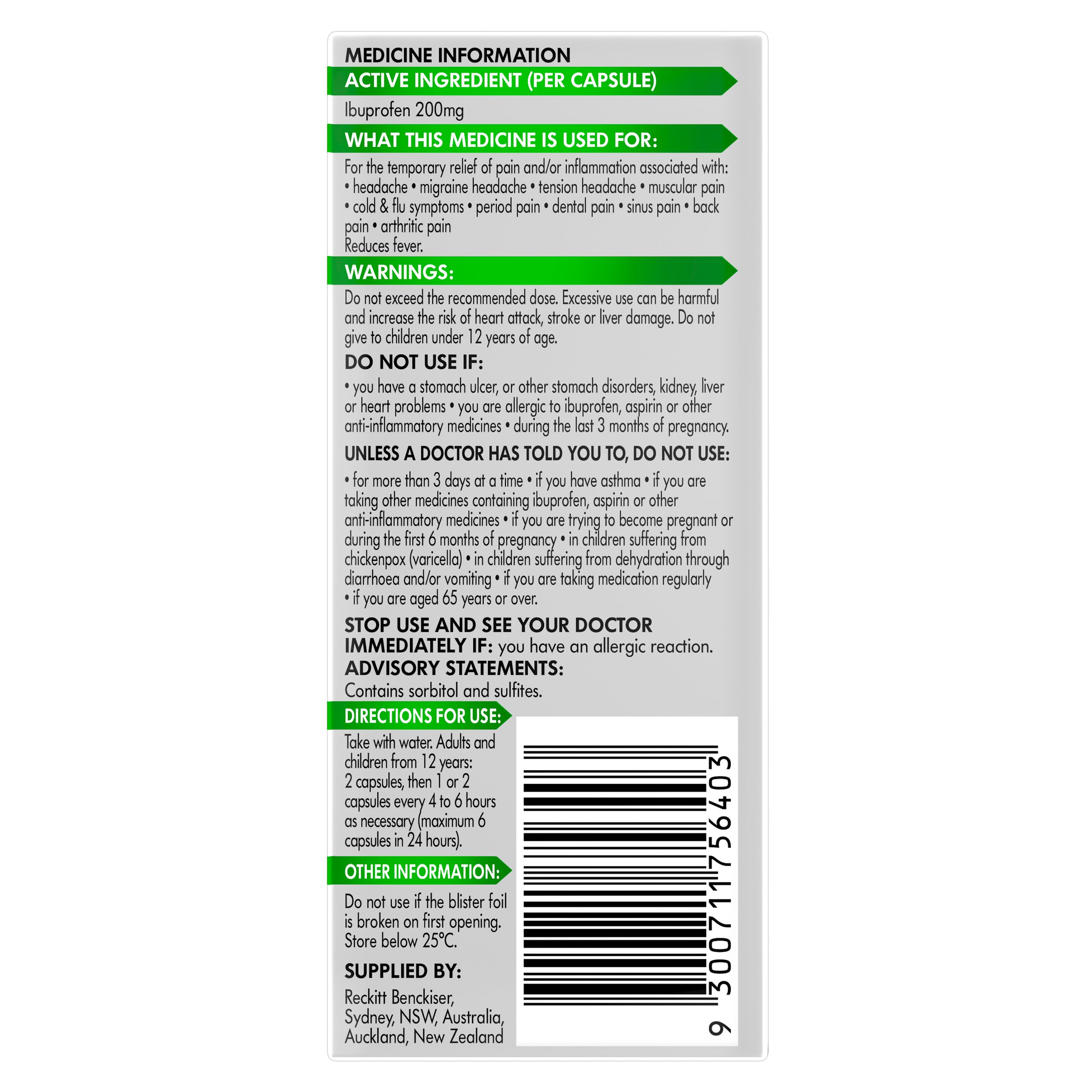 Nurofen Zavance Mini 16 liquid capsules - Image 2