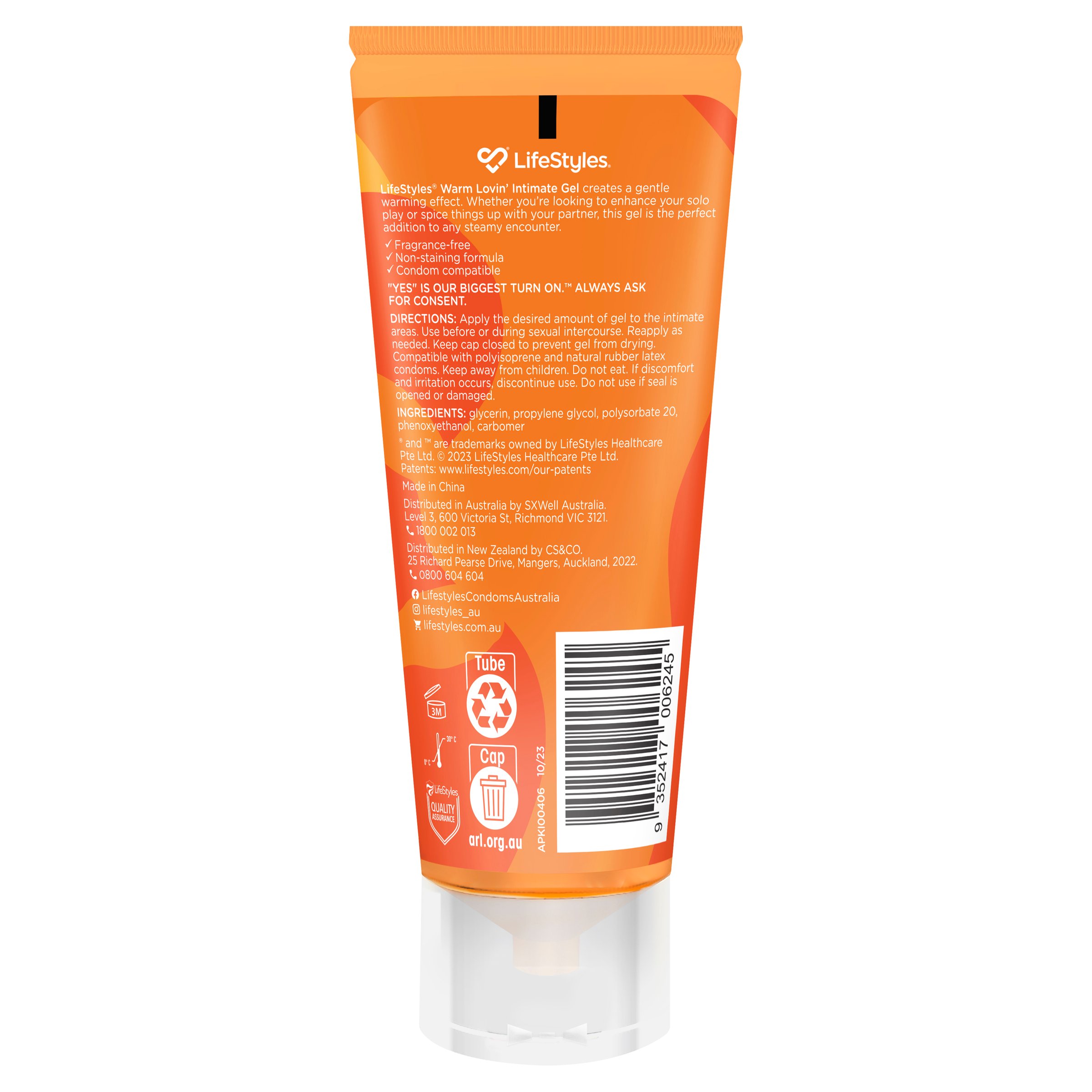 LifeStyles Warm Lovin' Gel 80ml - Image 2