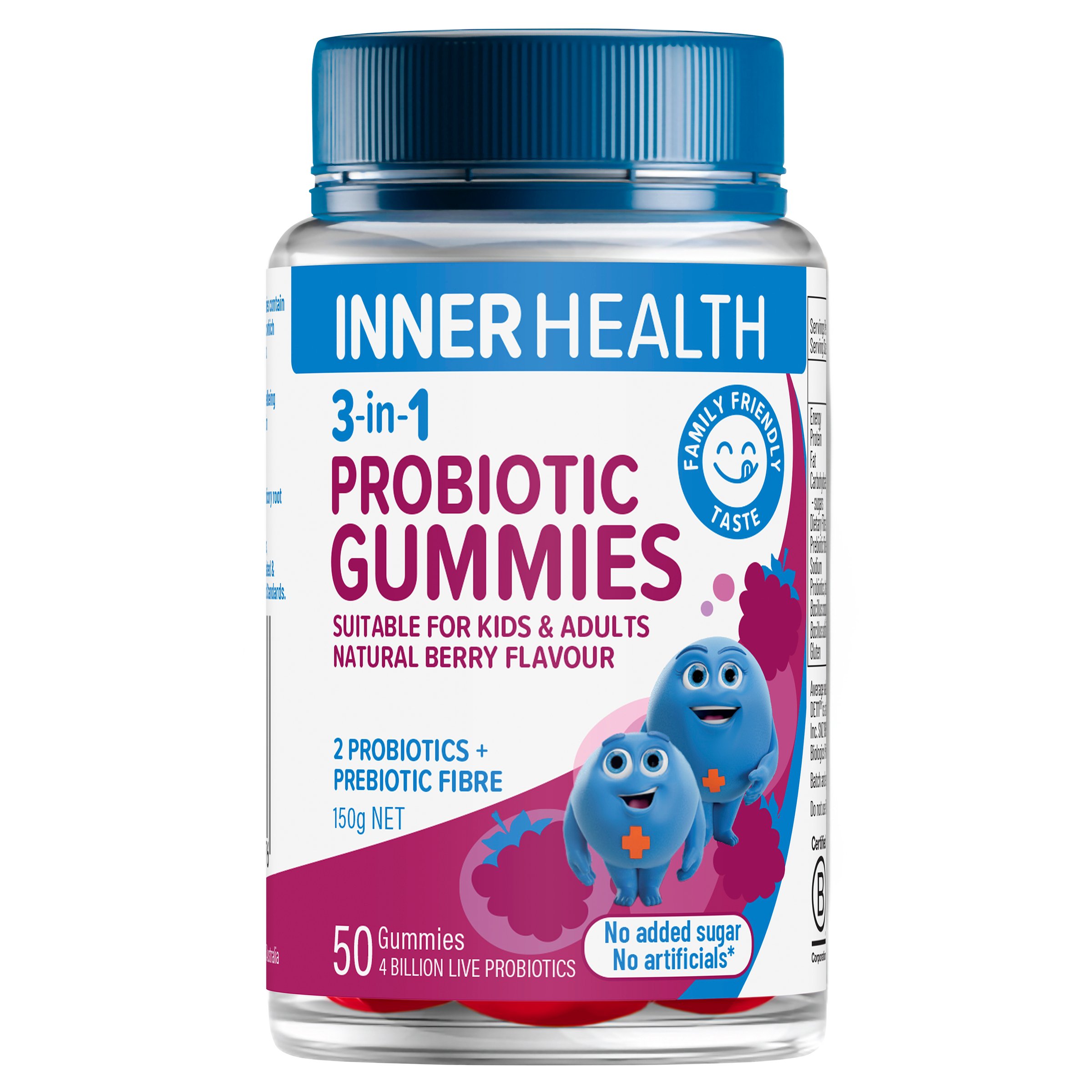 Inner Health Adults 3-In-1 Probiotic Gummies 50 gummies - Image 1