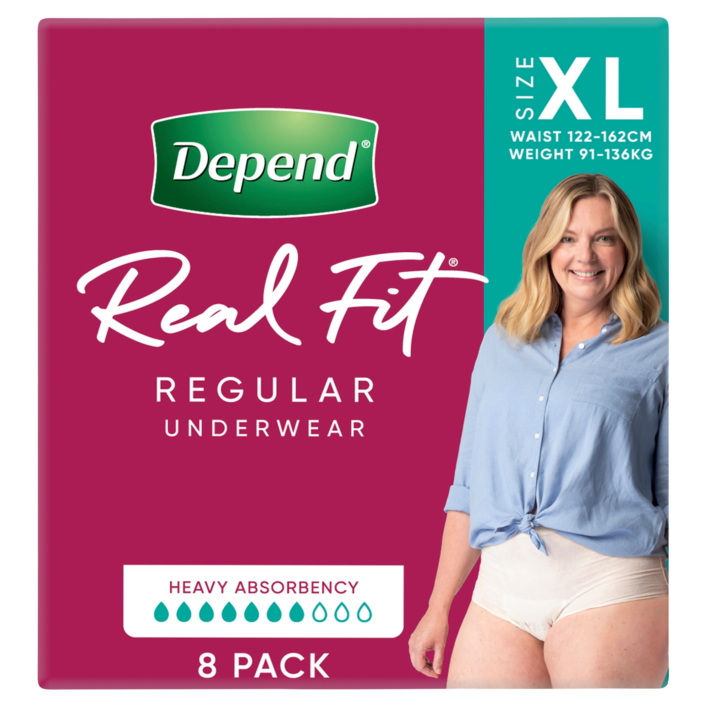 Depend Underwear RealFit Female X/Large 8 pack - Image 6