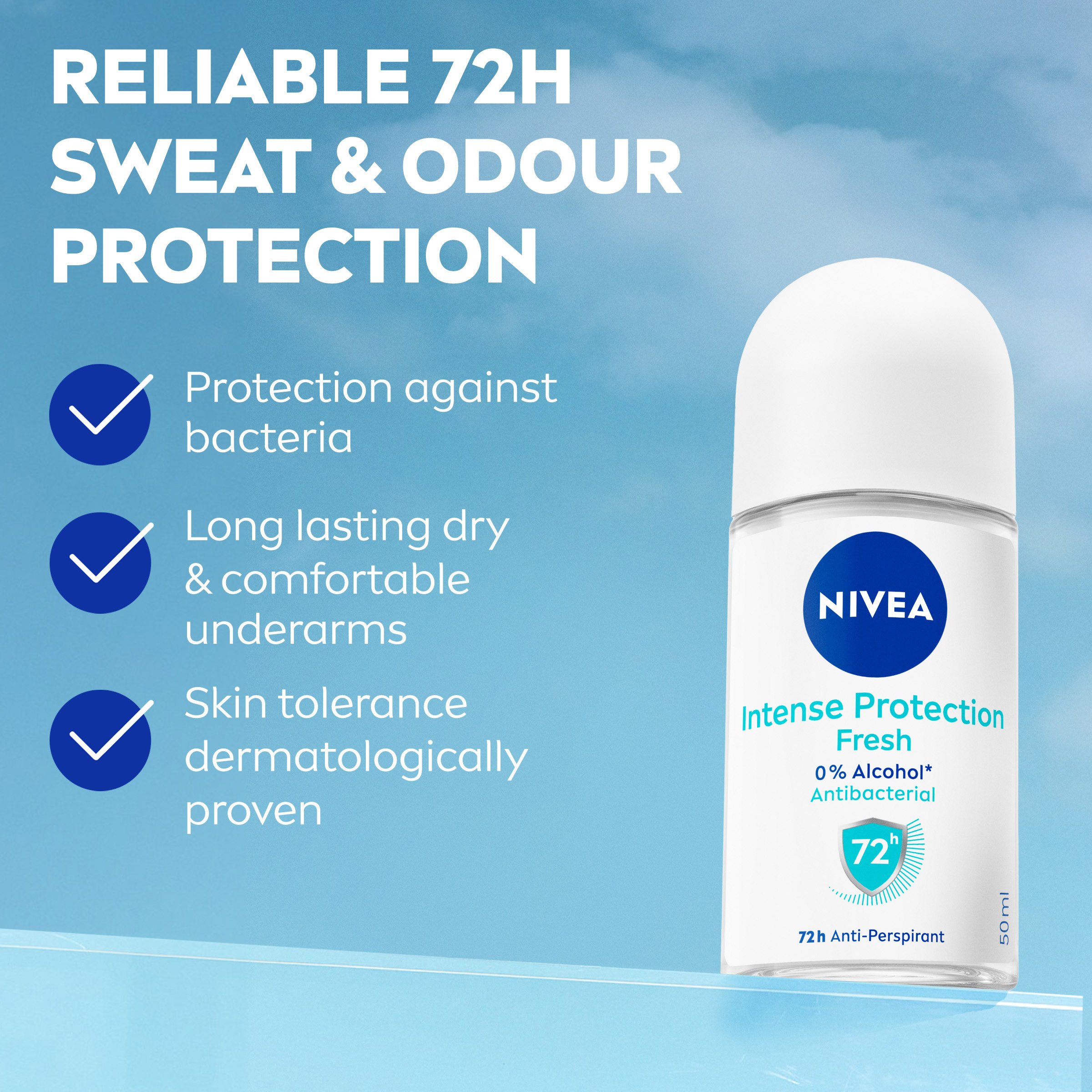 Nivea Deodorant Roll On Intense Protection Fresh 50ml - Image 5