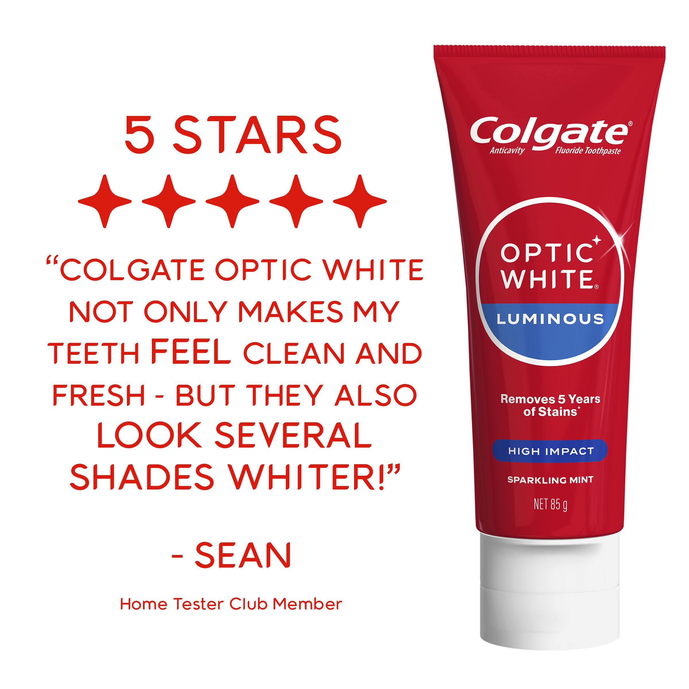 Colgate Optic White Toothpaste High Impact 85g - Image 6