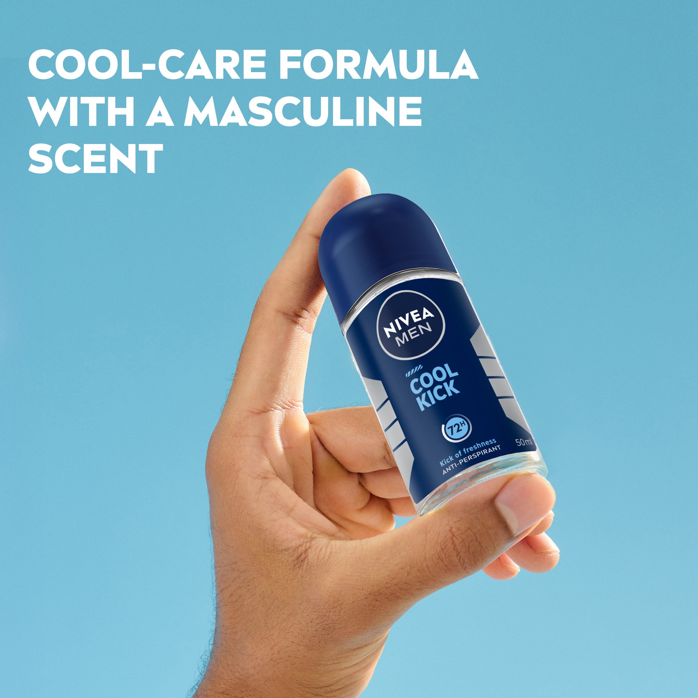 Nivea Men Cool Kick Anti Perspirant Deodorant Roll On 50ml - Image 6