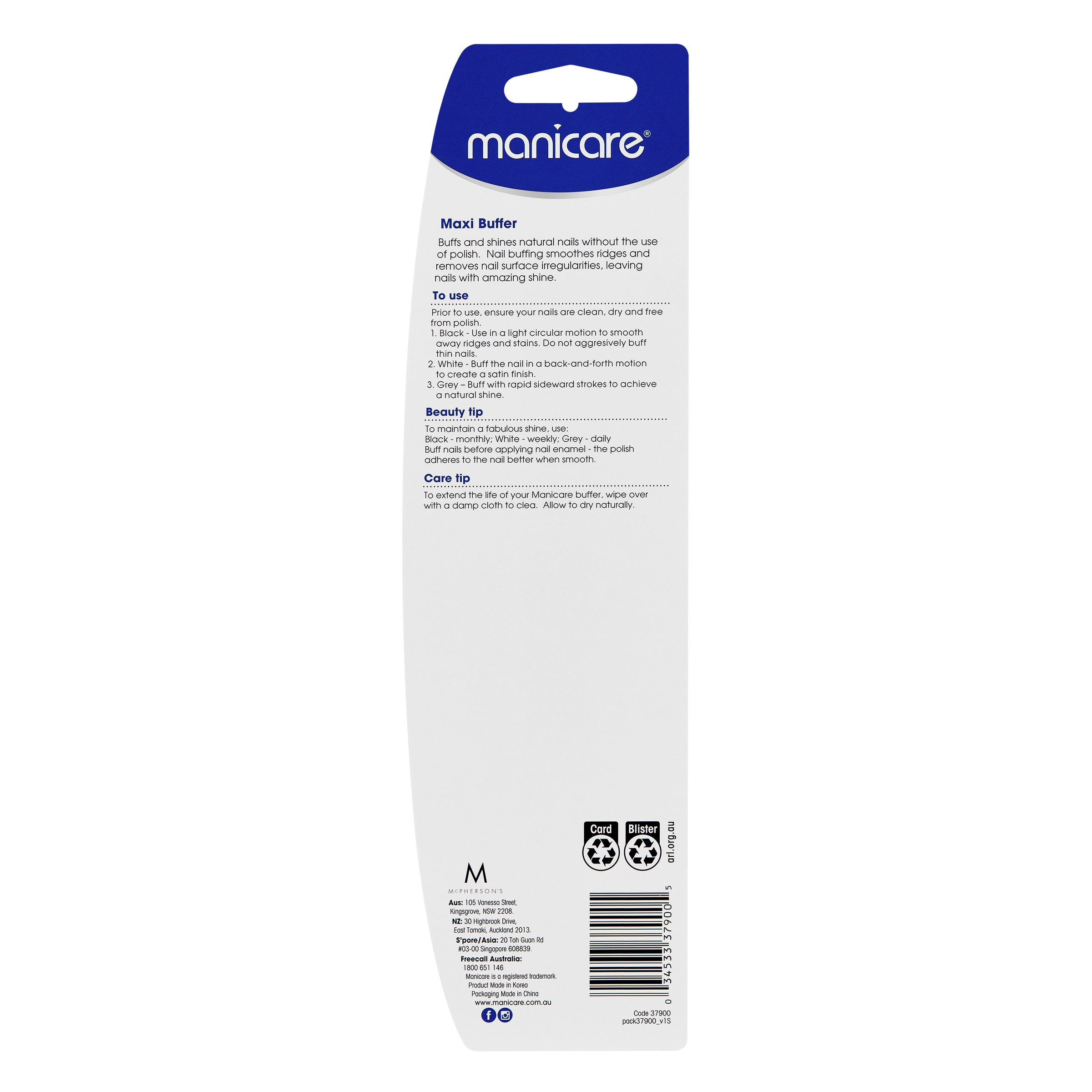Manicare Nail Maxi Buffer 1 each - Image 2