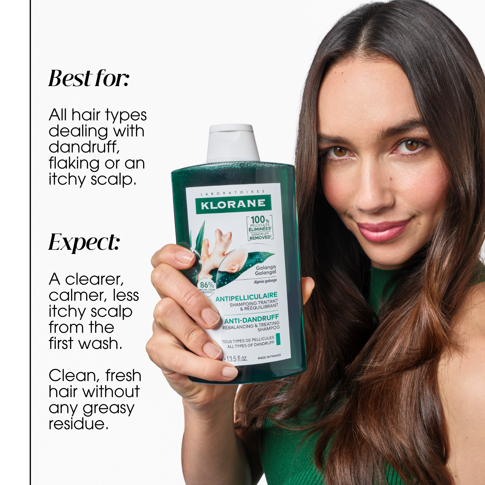 Klorane Anti-Dandruff Rebalancing Shampoo Galangal 400ml - Image 7