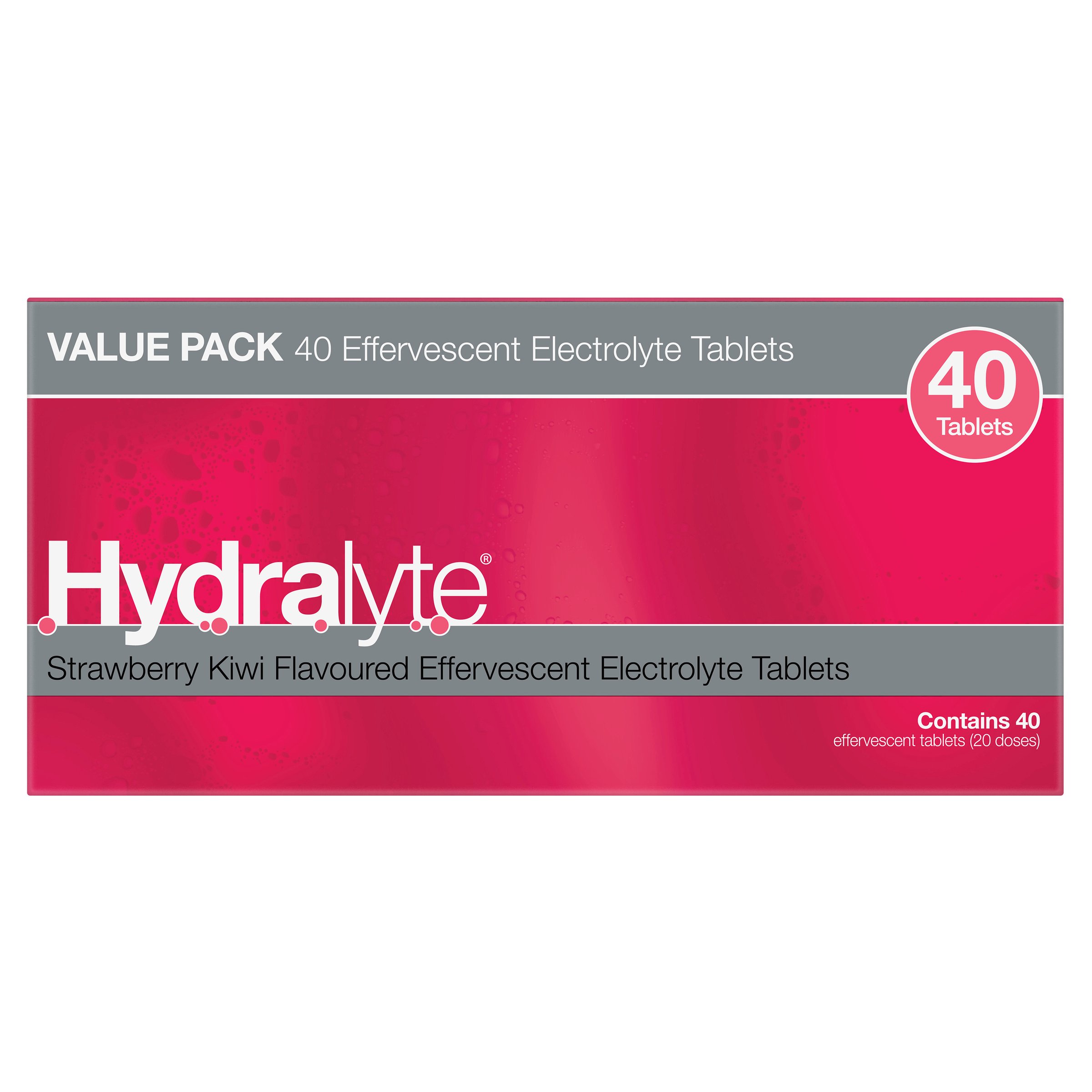 Hydralyte Effervescent Strawberry Kiwi 40 tablets - Image 13