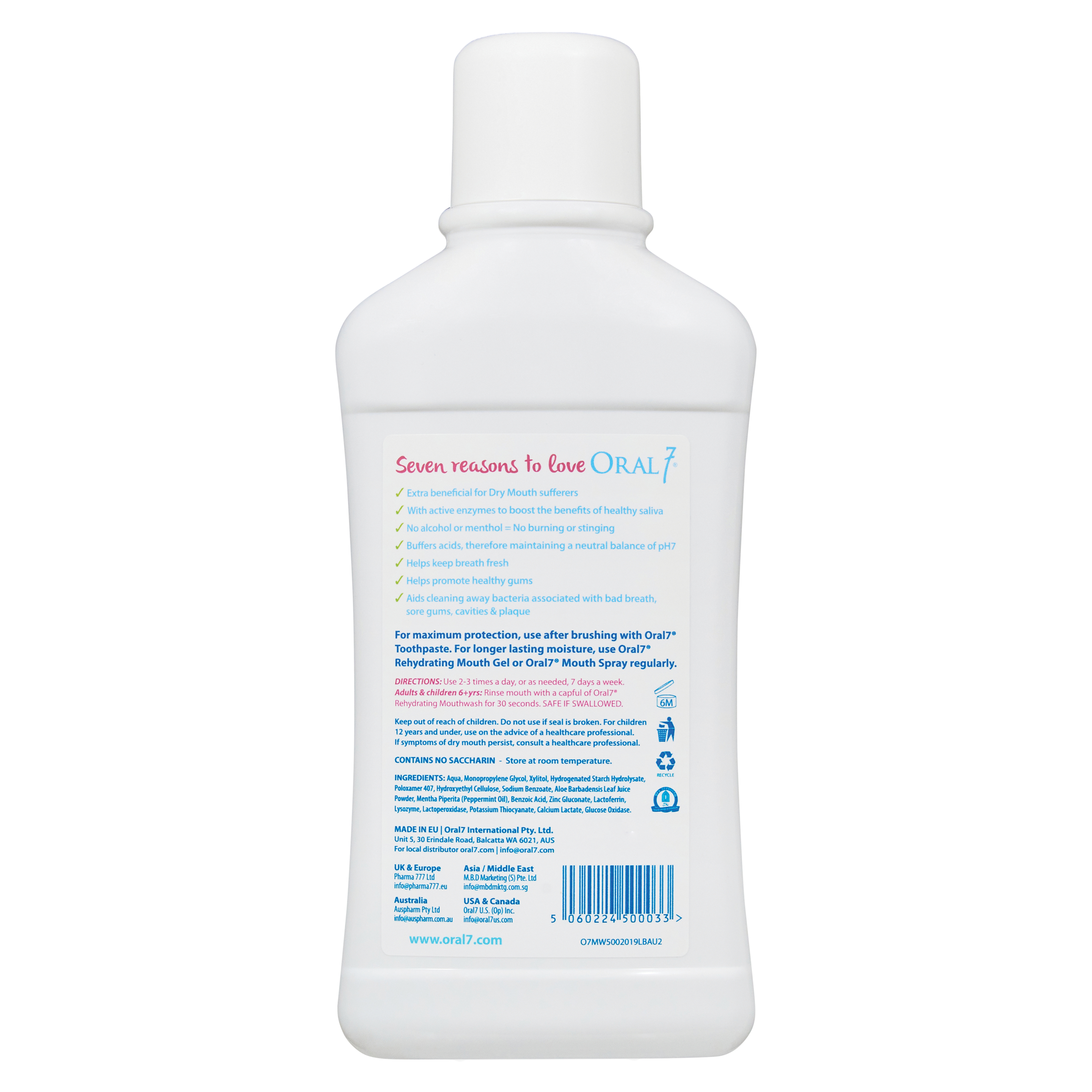 Oral7 Dry Mouth Mouthwash 500ml - Image 2
