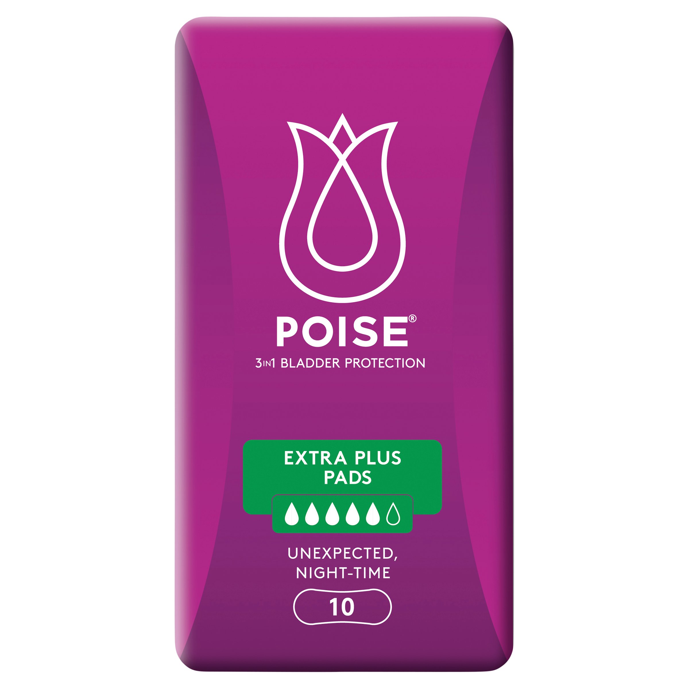 Poise Pads Extra Plus 10 pack - Image 1