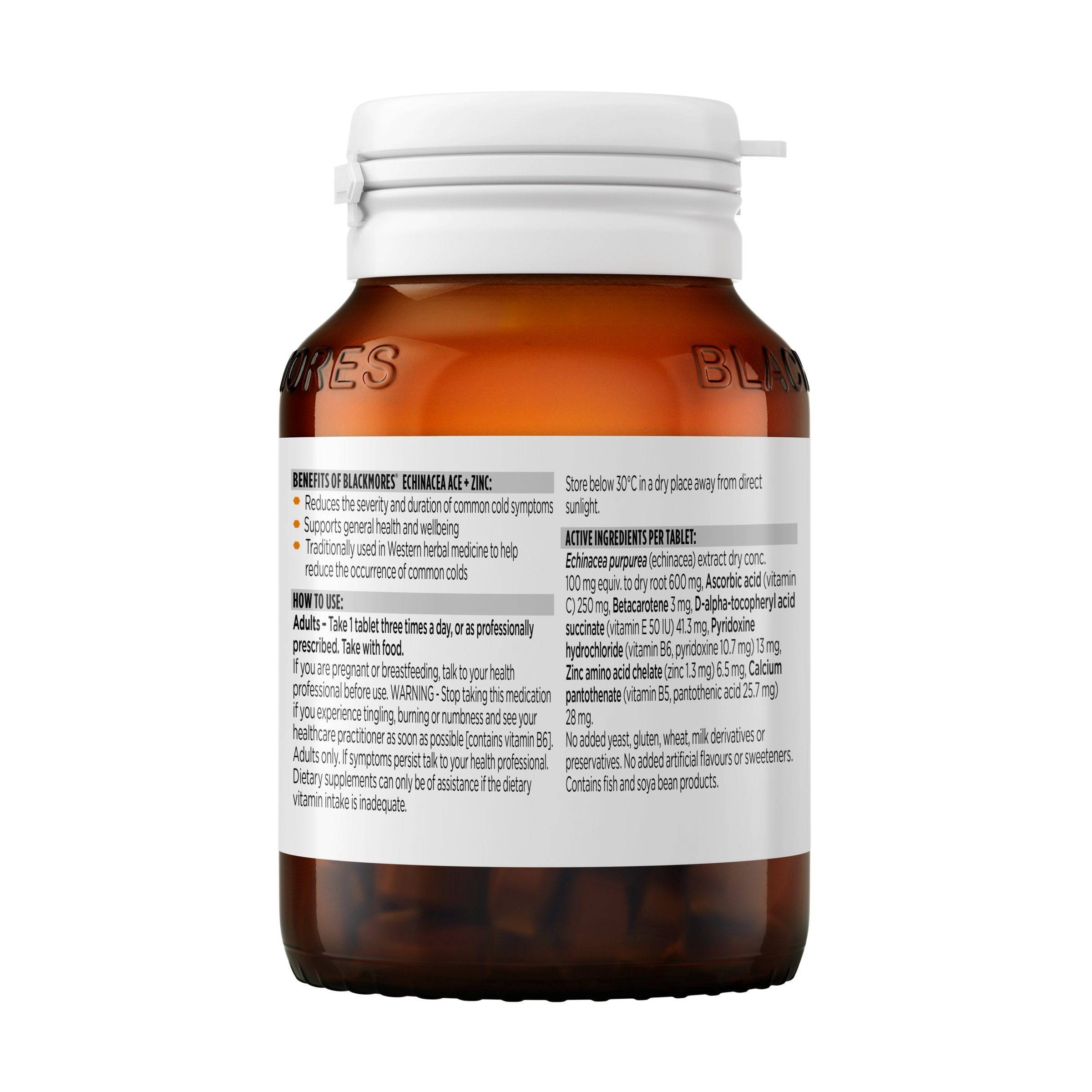 Blackmores Echinacea Ace + Zinc 60 tablets - Image 3